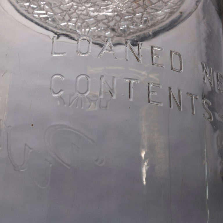 Antique Advertising Purock Water Cooler Dispenser and Iron Stand, circa