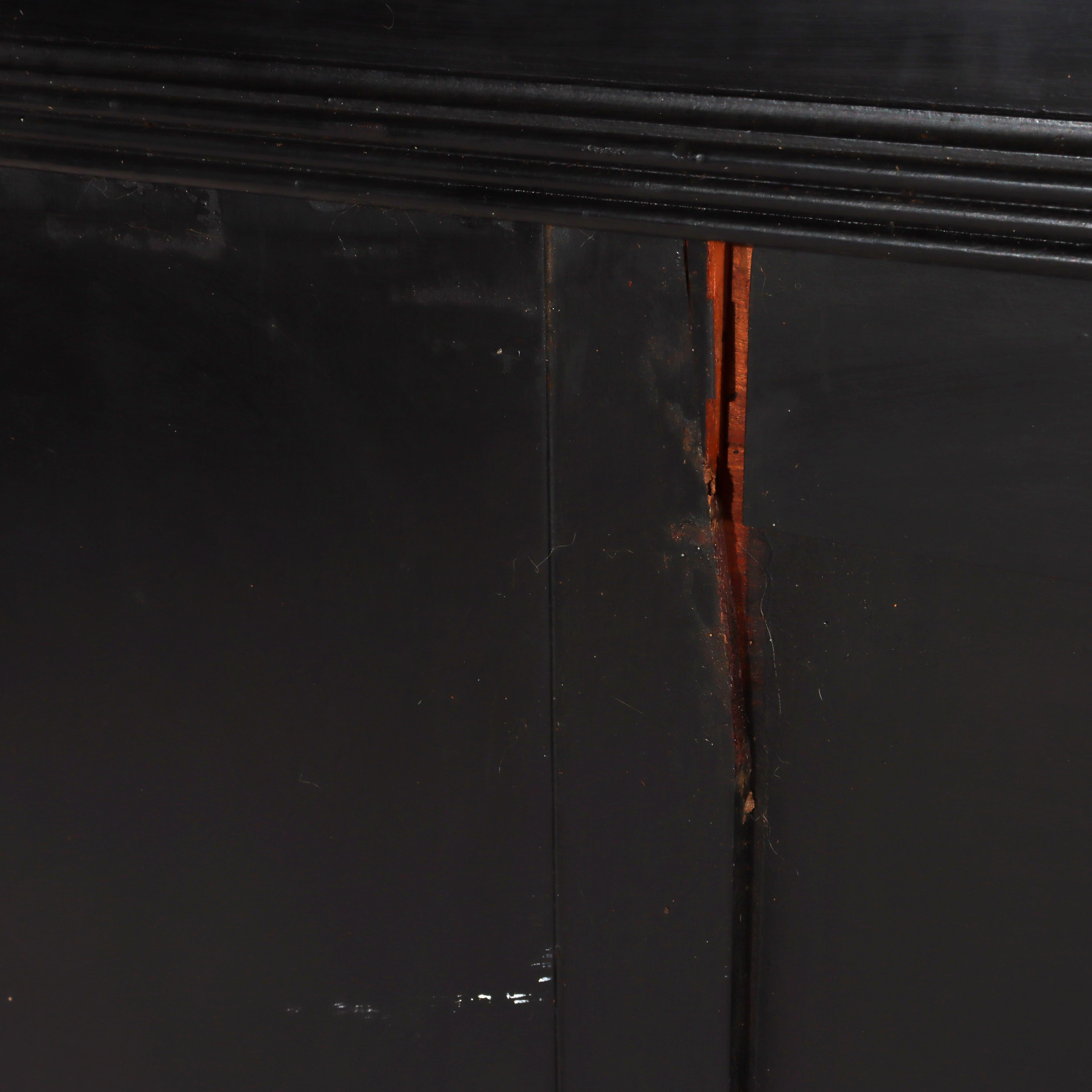 Antique Aesthetic Chip Carved Ebonized Cherry Lady’s Desk C1880 For Sale 7