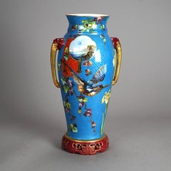 Antique Aesthetic English Minton School Hand Painted Porcelain Vase 19th C