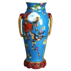 Antique Aesthetic English Minton School Hand Painted Porcelain Vase 19th C
