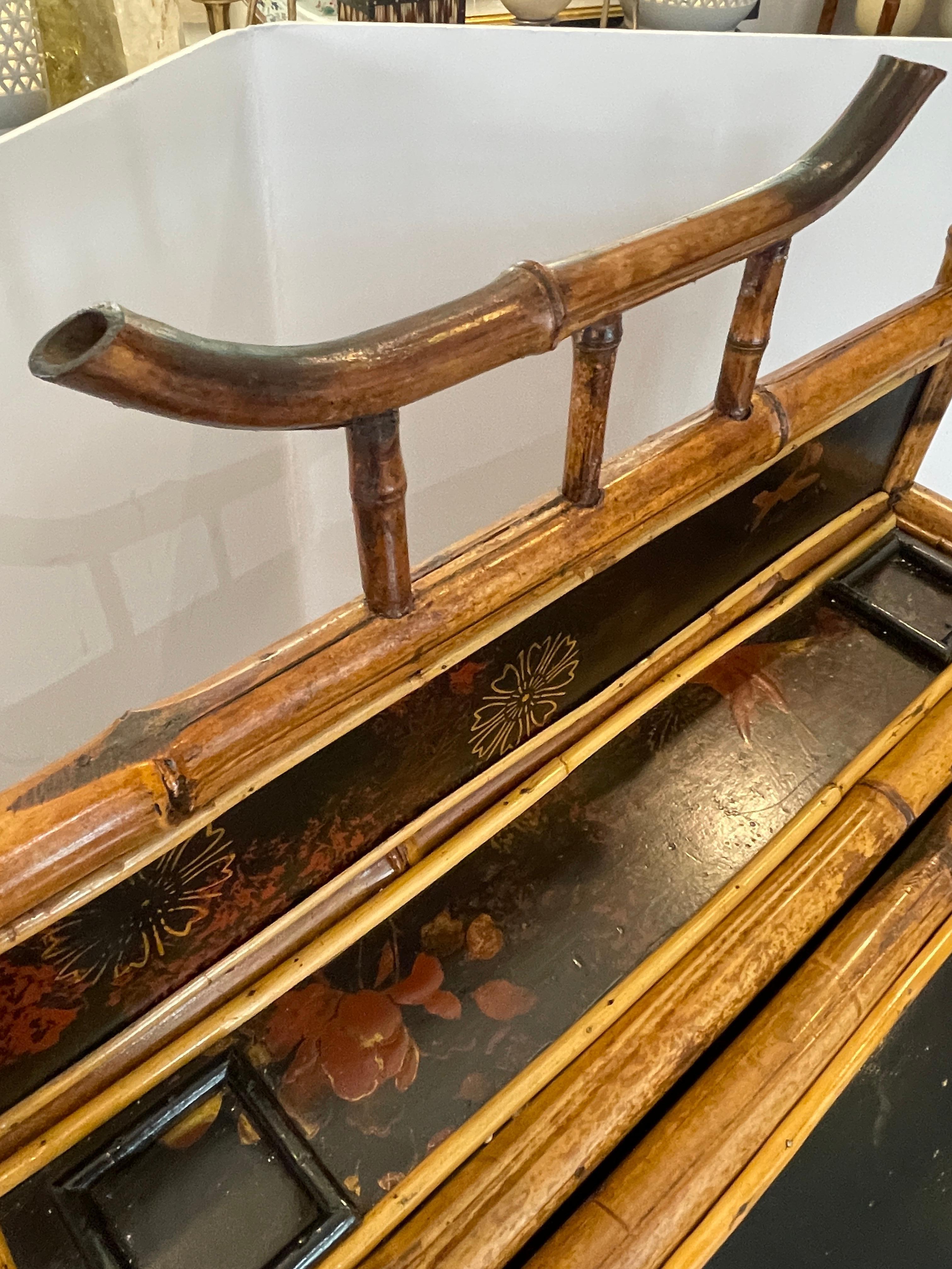 Antique Aesthetic Mouvement  Bamboo Slant Desk, 1880-1910 im Angebot 10