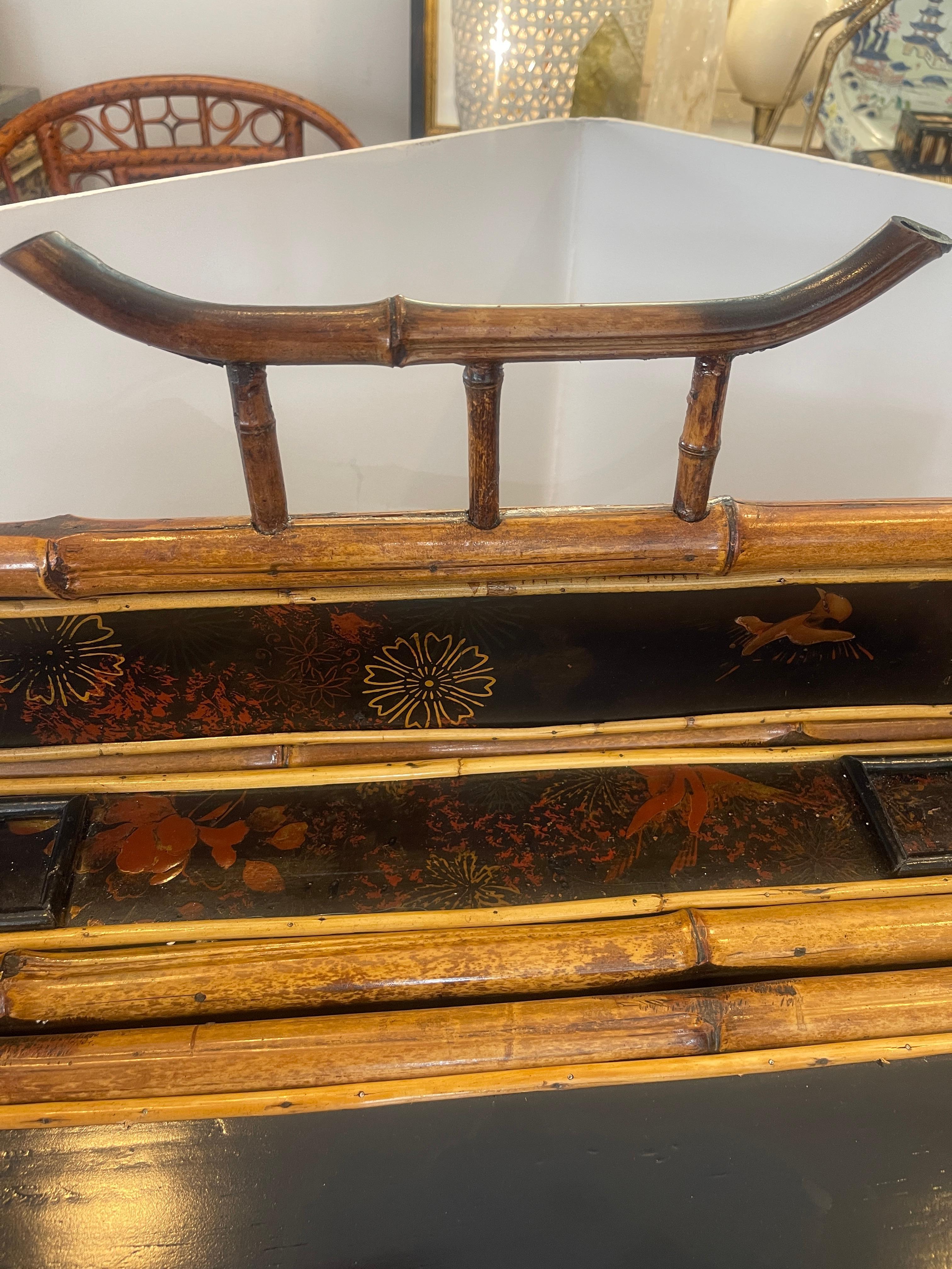 Antique Aesthetic Mouvement  Bamboo Slant Desk, 1880-1910 im Angebot 1