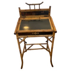 Antique Aesthetic Mouvement  Bamboo Slant Desk, 1880-1910