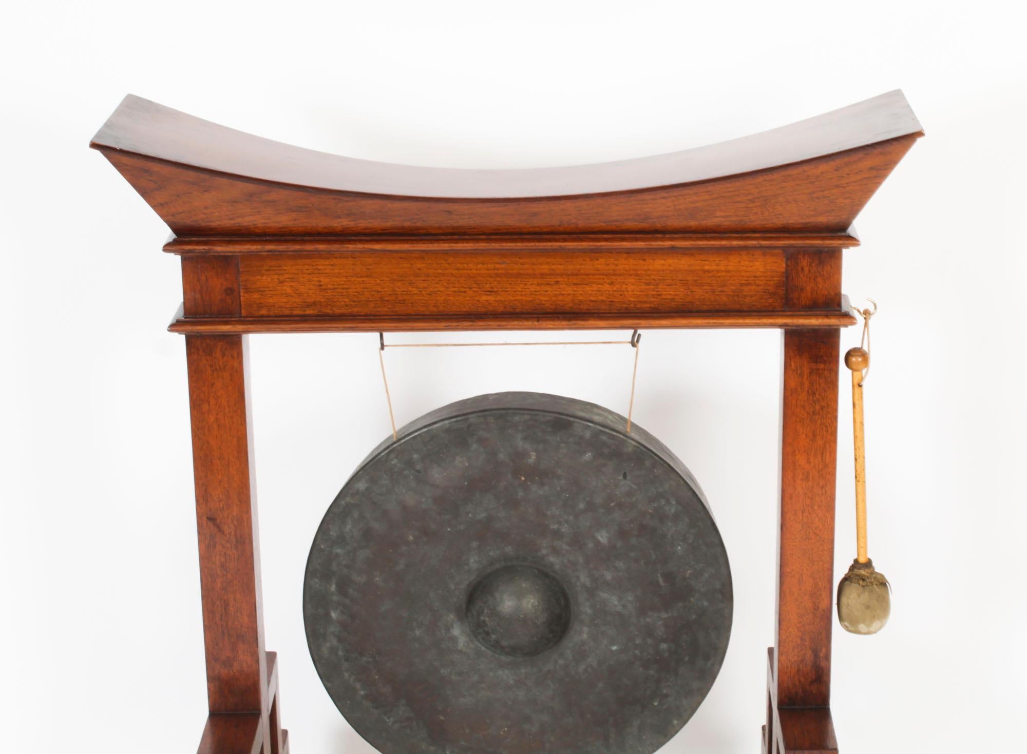 Antique Aesthetic Movement Anglo Japanese Dinner Gong 19th Century In Good Condition For Sale In London, GB