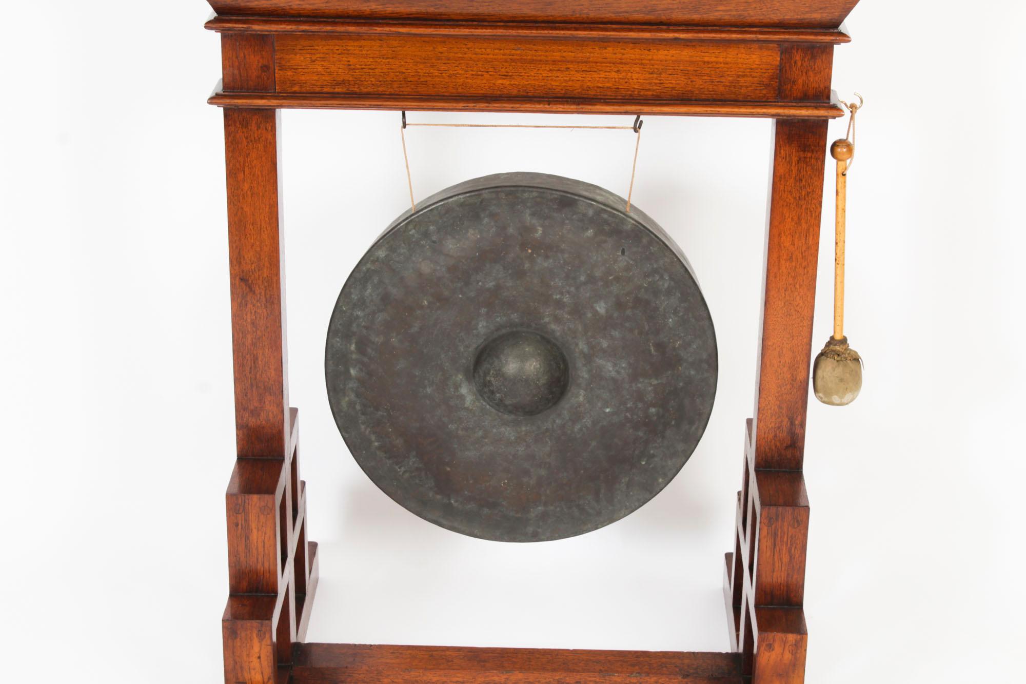 Late 19th Century Antique Aesthetic Movement Anglo Japanese Dinner Gong 19th Century For Sale