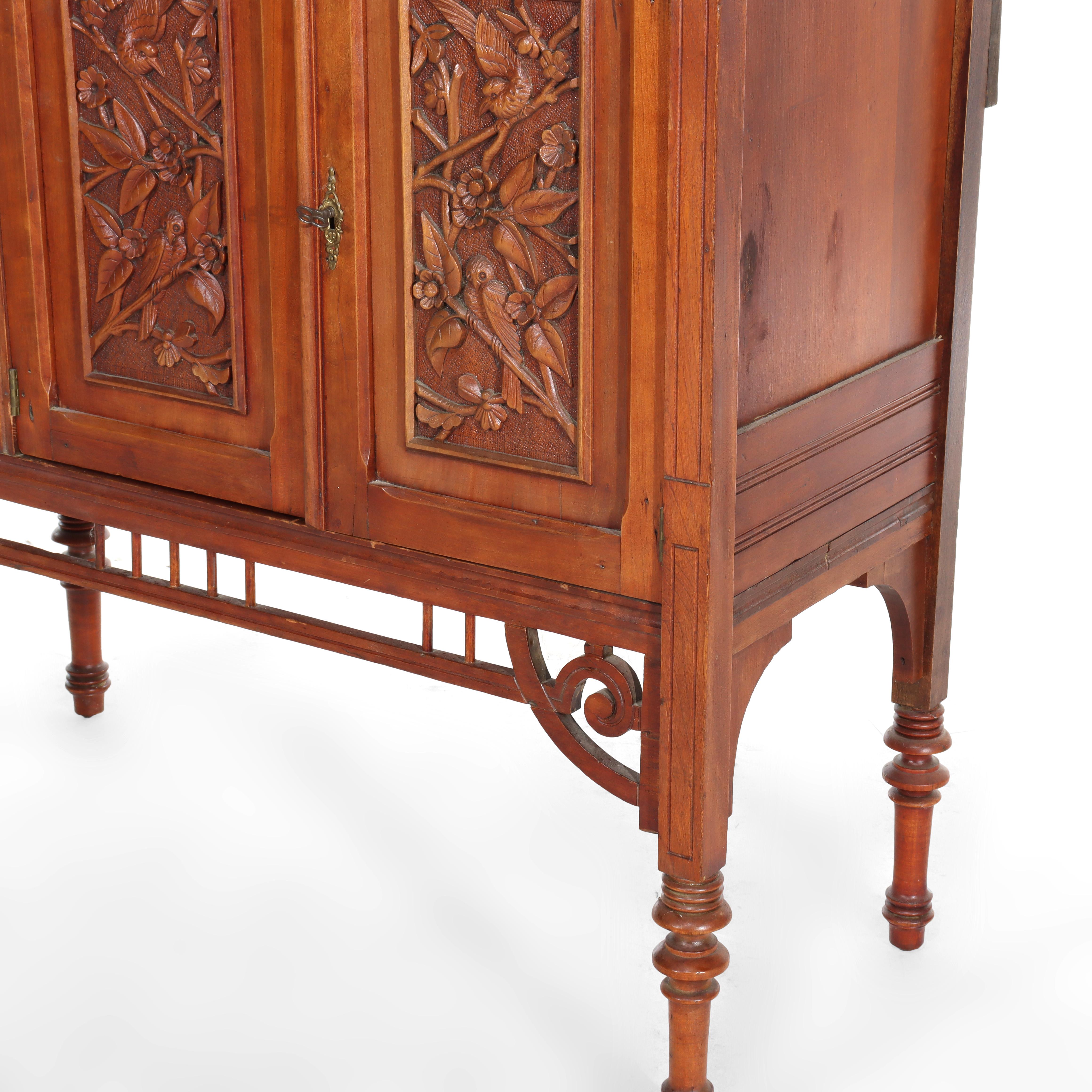 Antike Aesthetic Movement geschnitzt Kirsche Etagere unsigned C1880 im Angebot 10