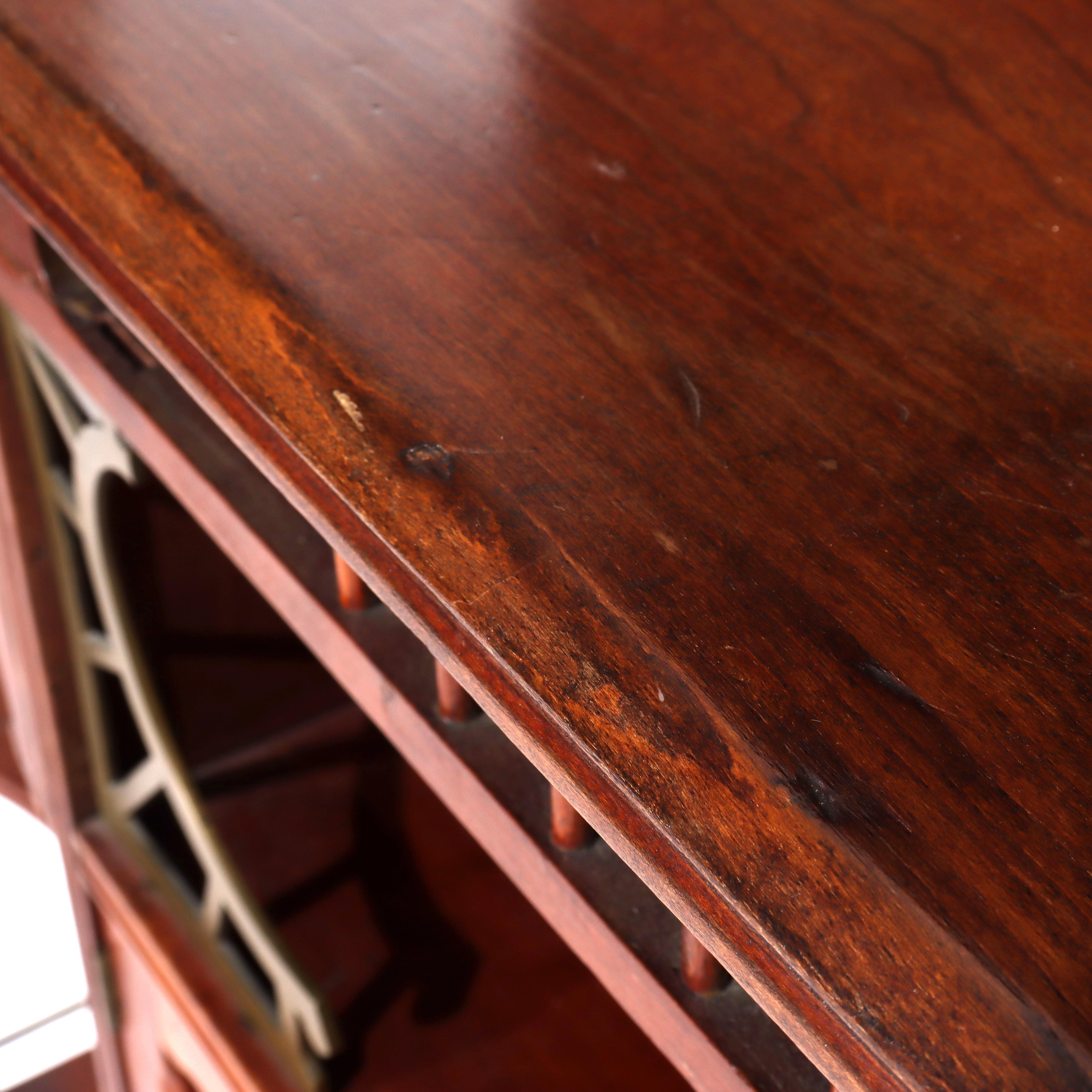 Antike Aesthetic Movement geschnitzt Kirsche Etagere unsigned C1880 im Angebot 11