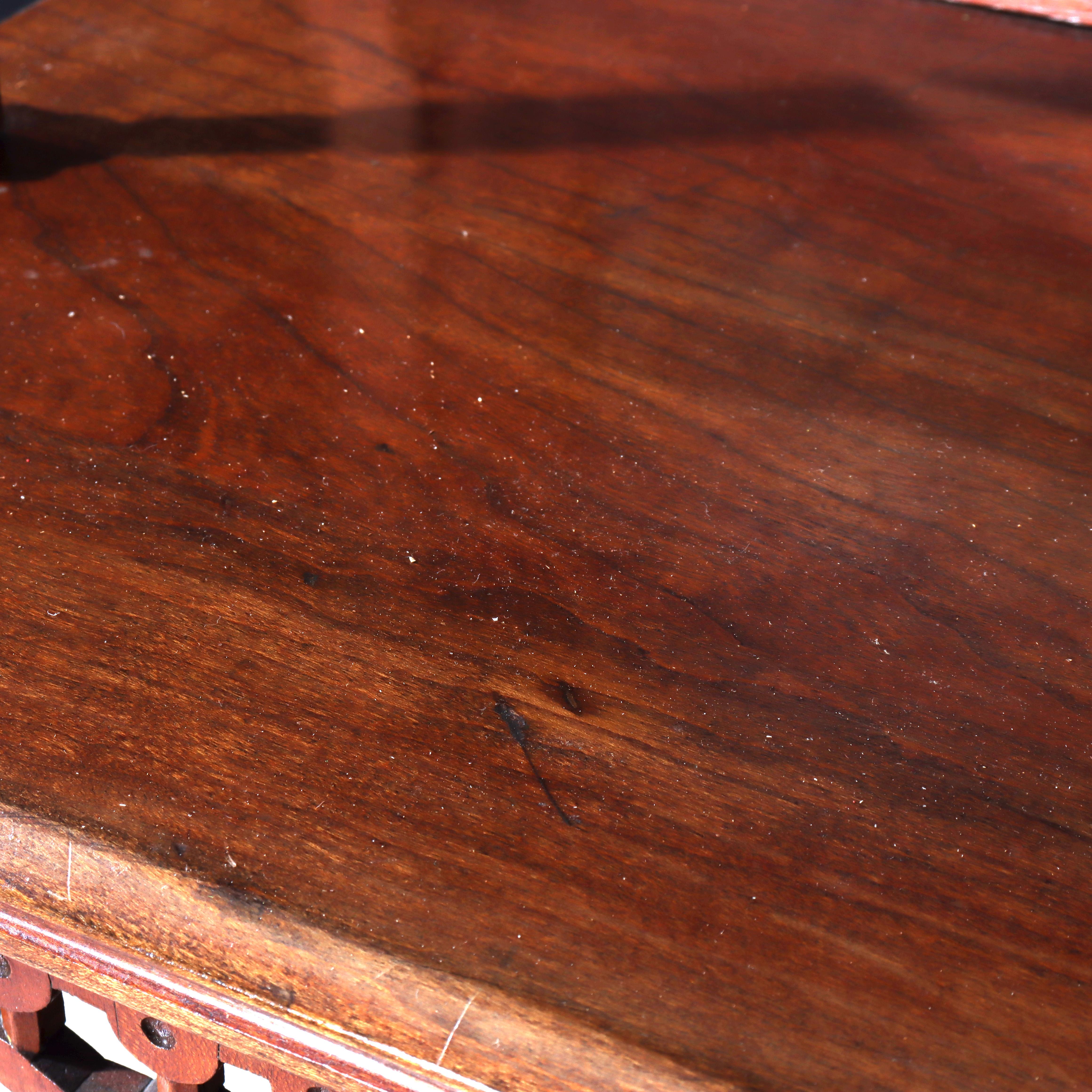 Antike Aesthetic Movement geschnitzt Kirsche Etagere unsigned C1880 im Angebot 5