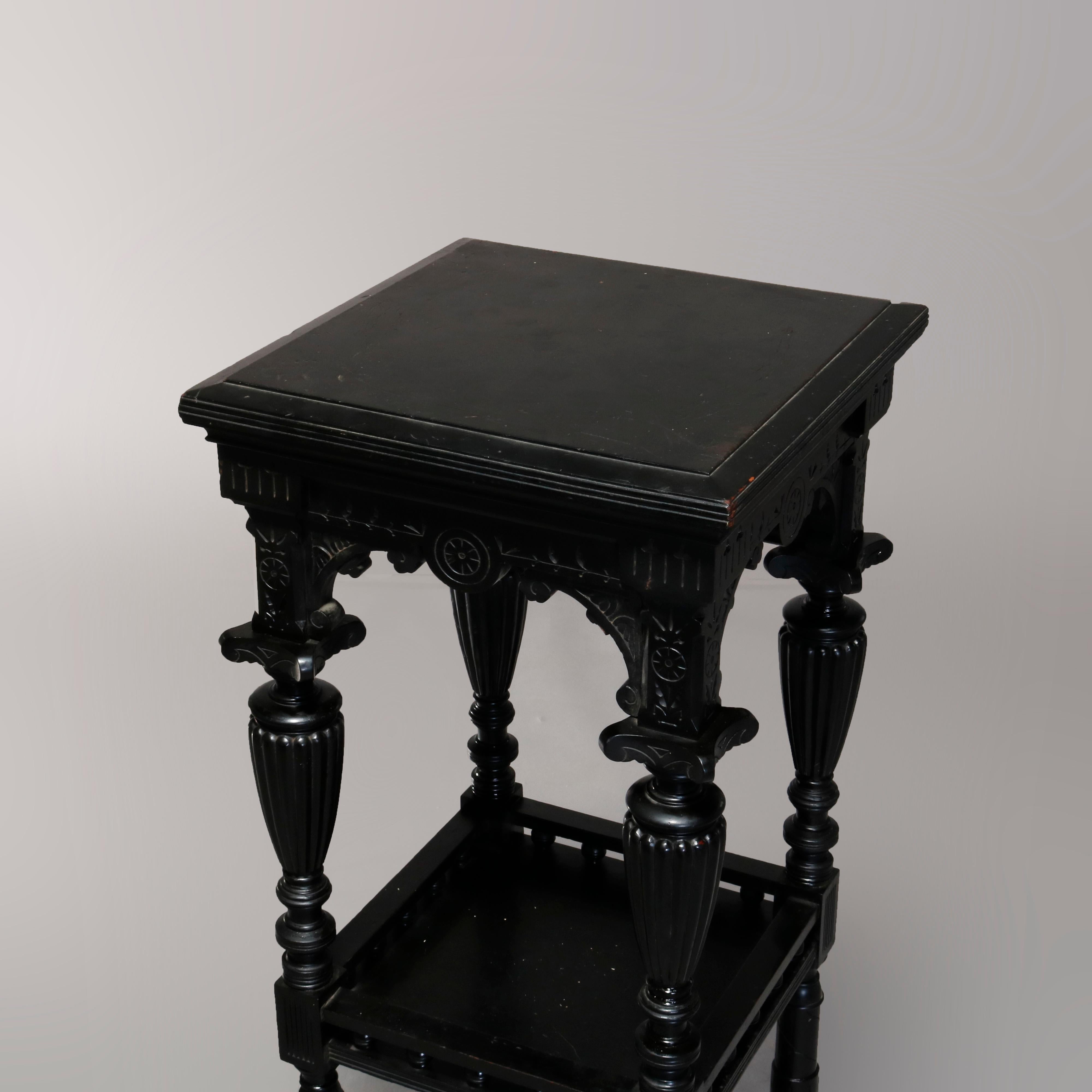 Carved Antique Aesthetic Movement Kimbel & Cabus School Fern Stand, circa 1880