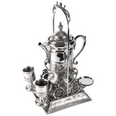 Aesthetic Movement antico  Dispenser su supporto con tazze