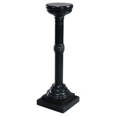 Antique Aesthetic Movement Ebonized Wood Sculpture Display Pedestal, Circa 1870