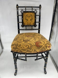 Antiker Aesthetic Movement Faux Bamboo Side Chair, Attr: Herter Brothers