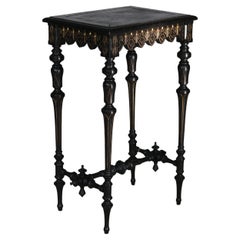 Antique Aesthetic Movement Gilt Decorated & Ebonized Drink Stand C1875