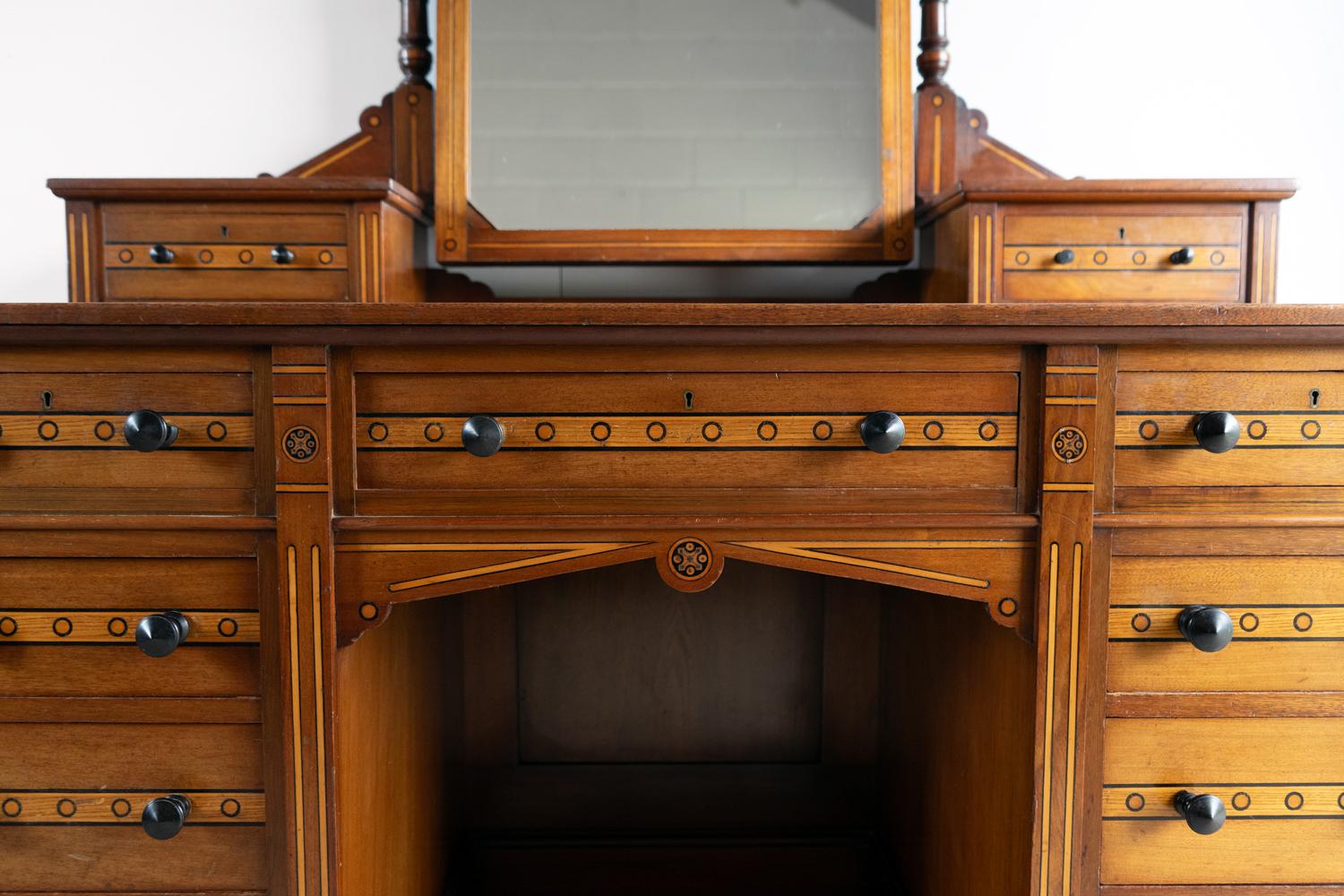 19th Century Antique Aesthetic Movement/Gothic Revival Dressing Table By Collier & Plucknett For Sale