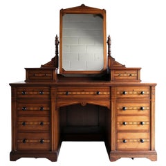 Antique Aesthetic Movement/Gothic Revival Dressing Table By Collier & Plucknett