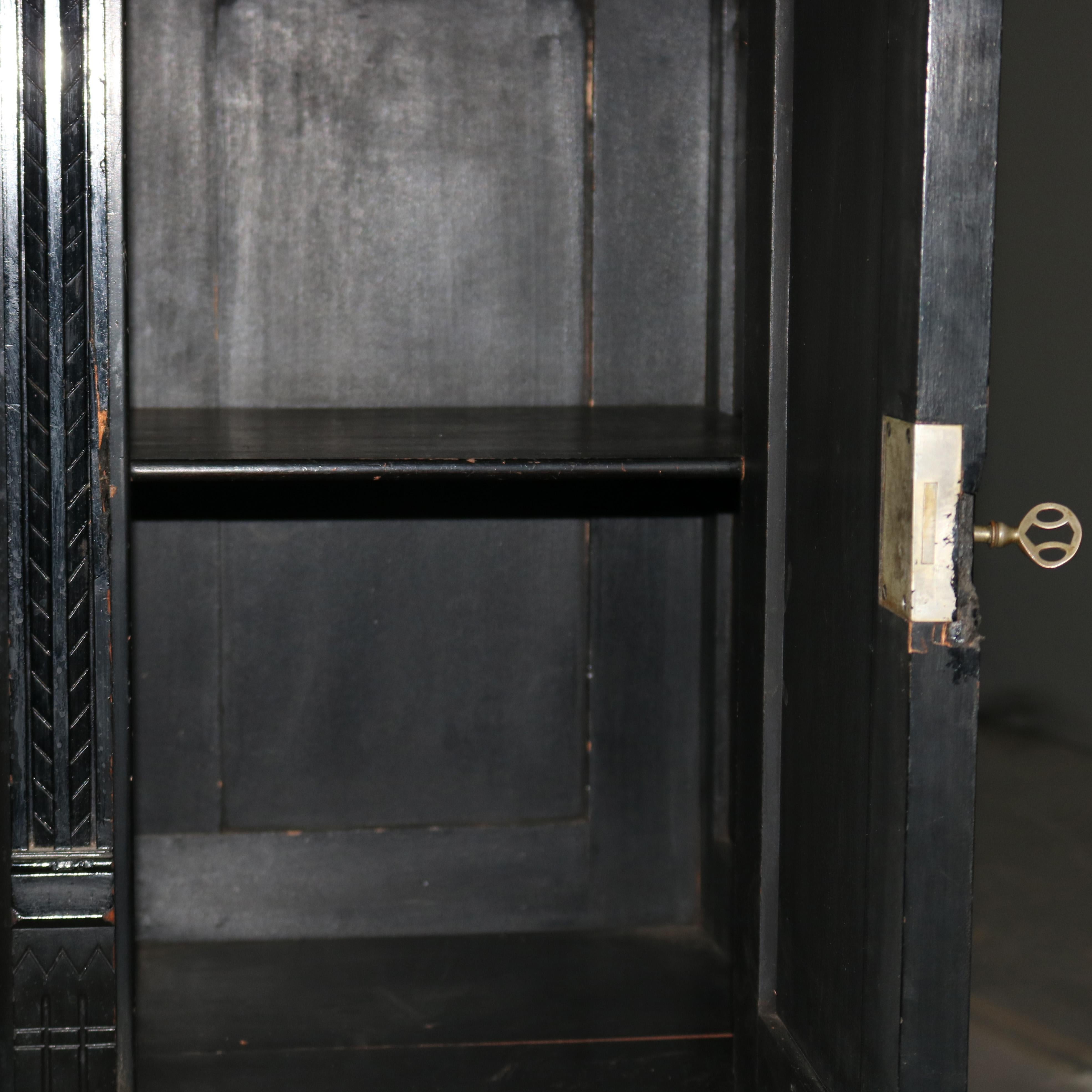 Antique Aesthetic Movement Kimbel & Cabus School Ebonized Credenza, c1870 3