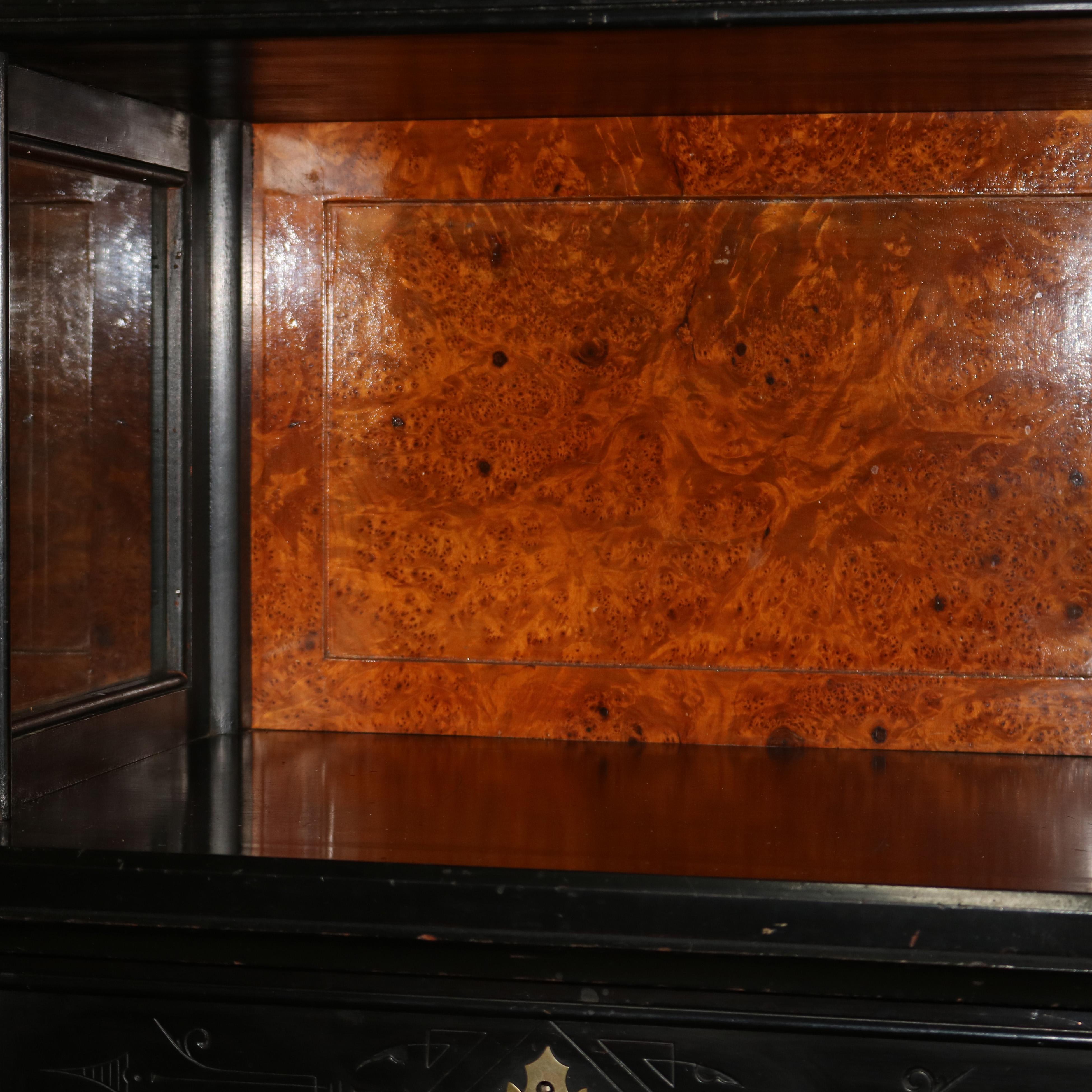 Antique Aesthetic Movement Kimbel & Cabus School Ebonized Credenza, c1870 5