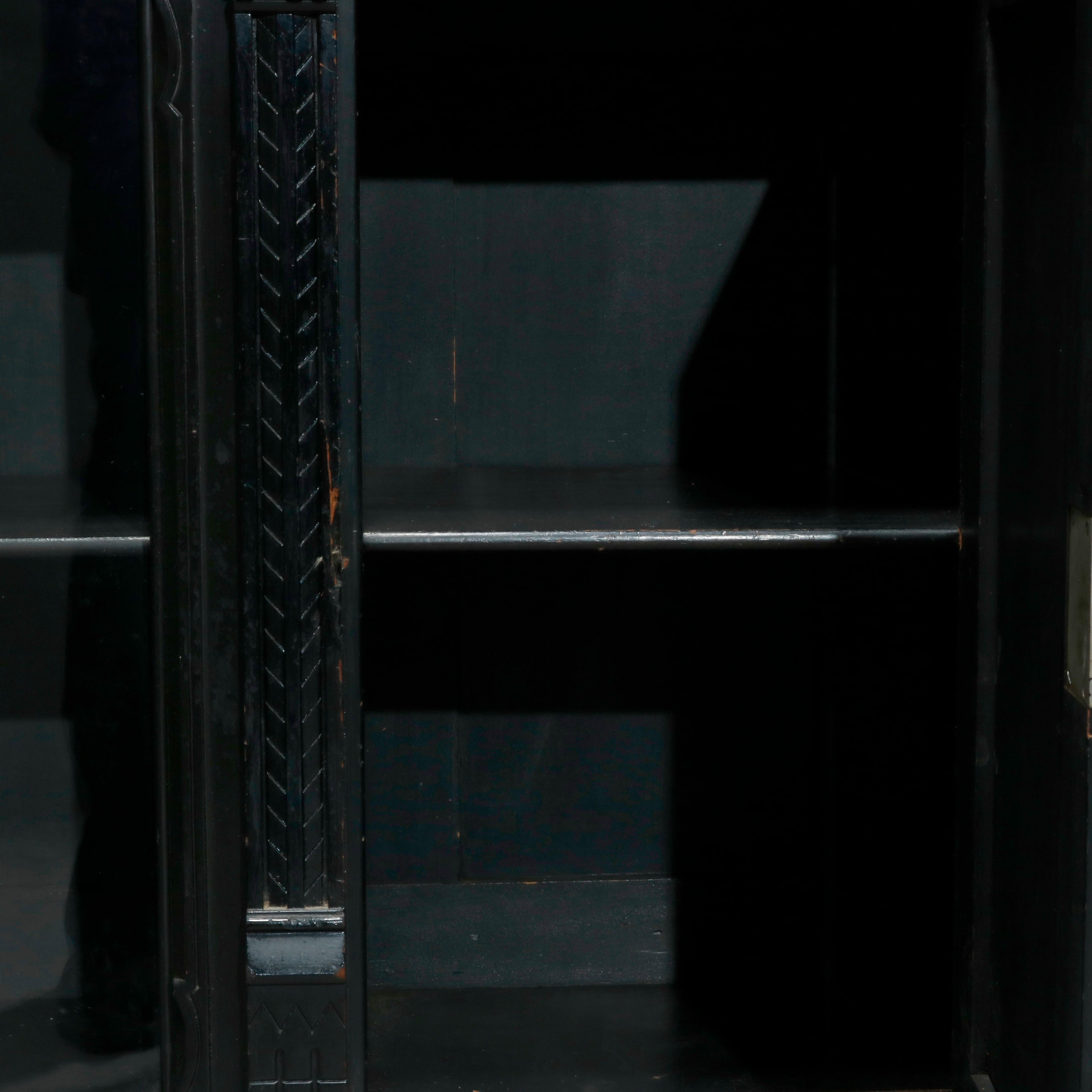 Antique Aesthetic Movement Kimbel & Cabus School Ebonized Credenza, c1870 6