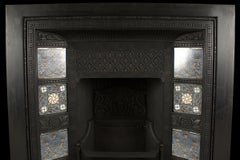 Antique Aesthetic Movement Minton Tiled Register Grate, English, 19th Century