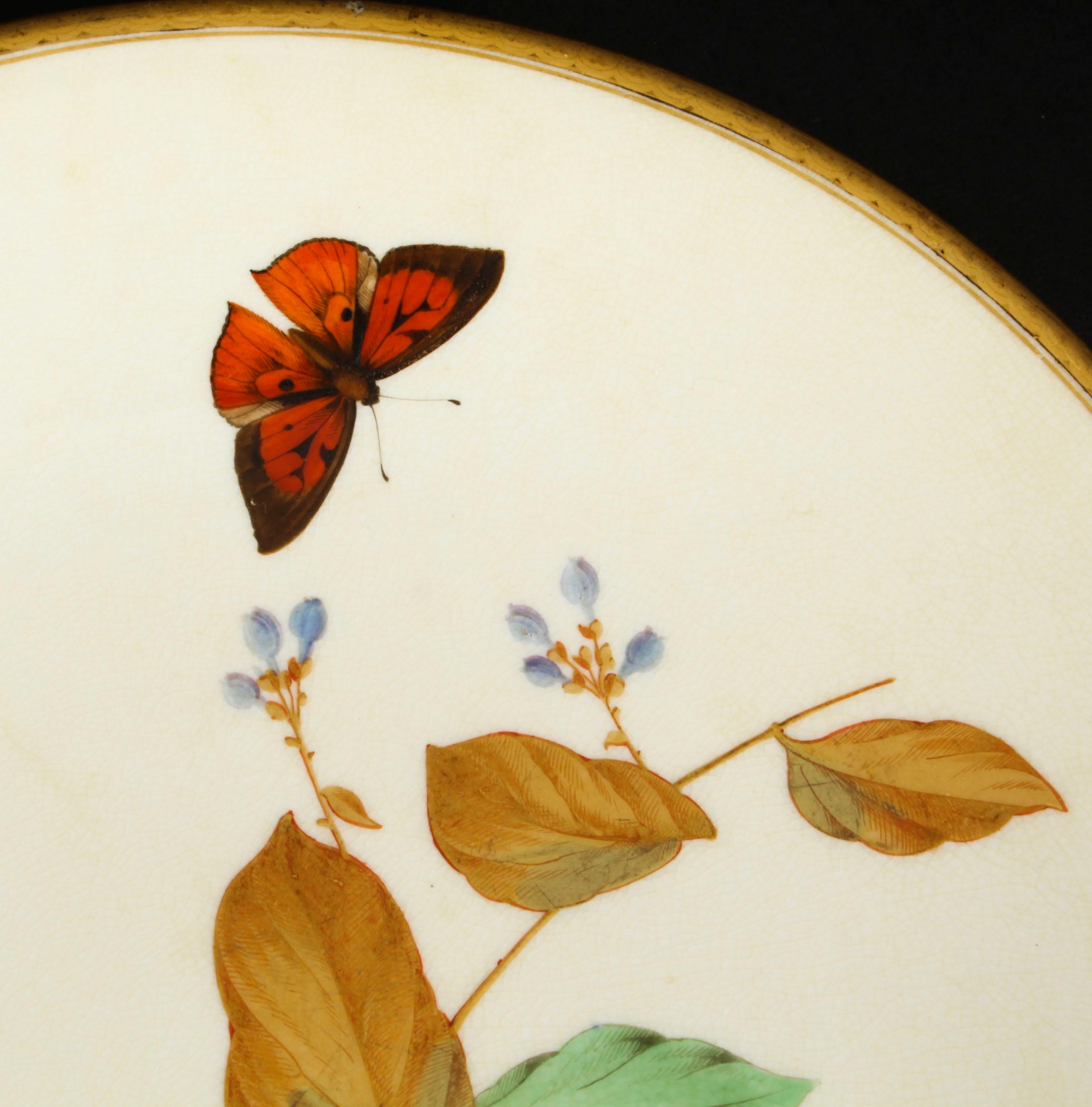 Antique Aesthetic Movement Porcelain Cabinet Plate Minton, 19th C In Good Condition In London, GB