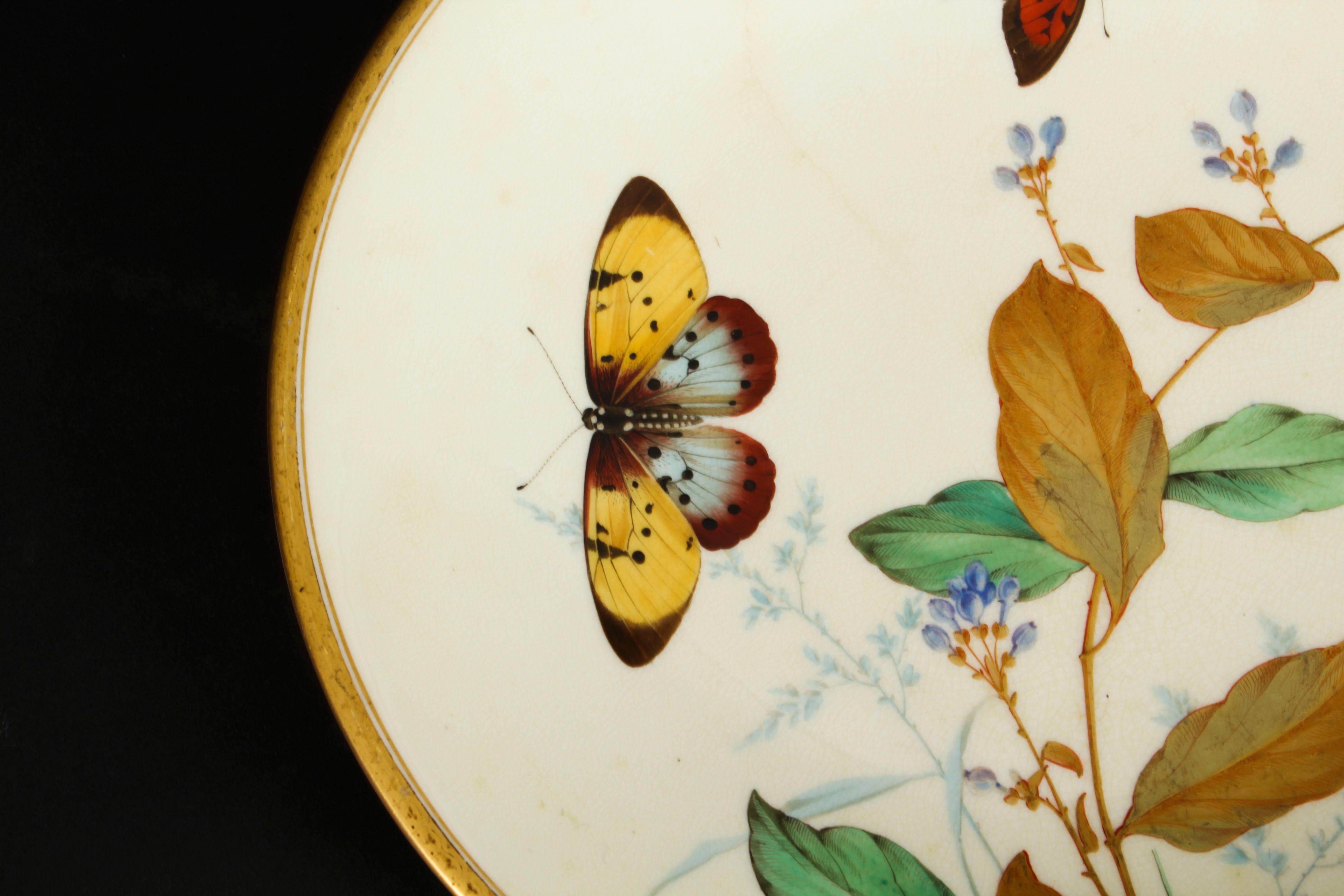 Late 19th Century Antique Aesthetic Movement Porcelain Cabinet Plate Minton, 19th C