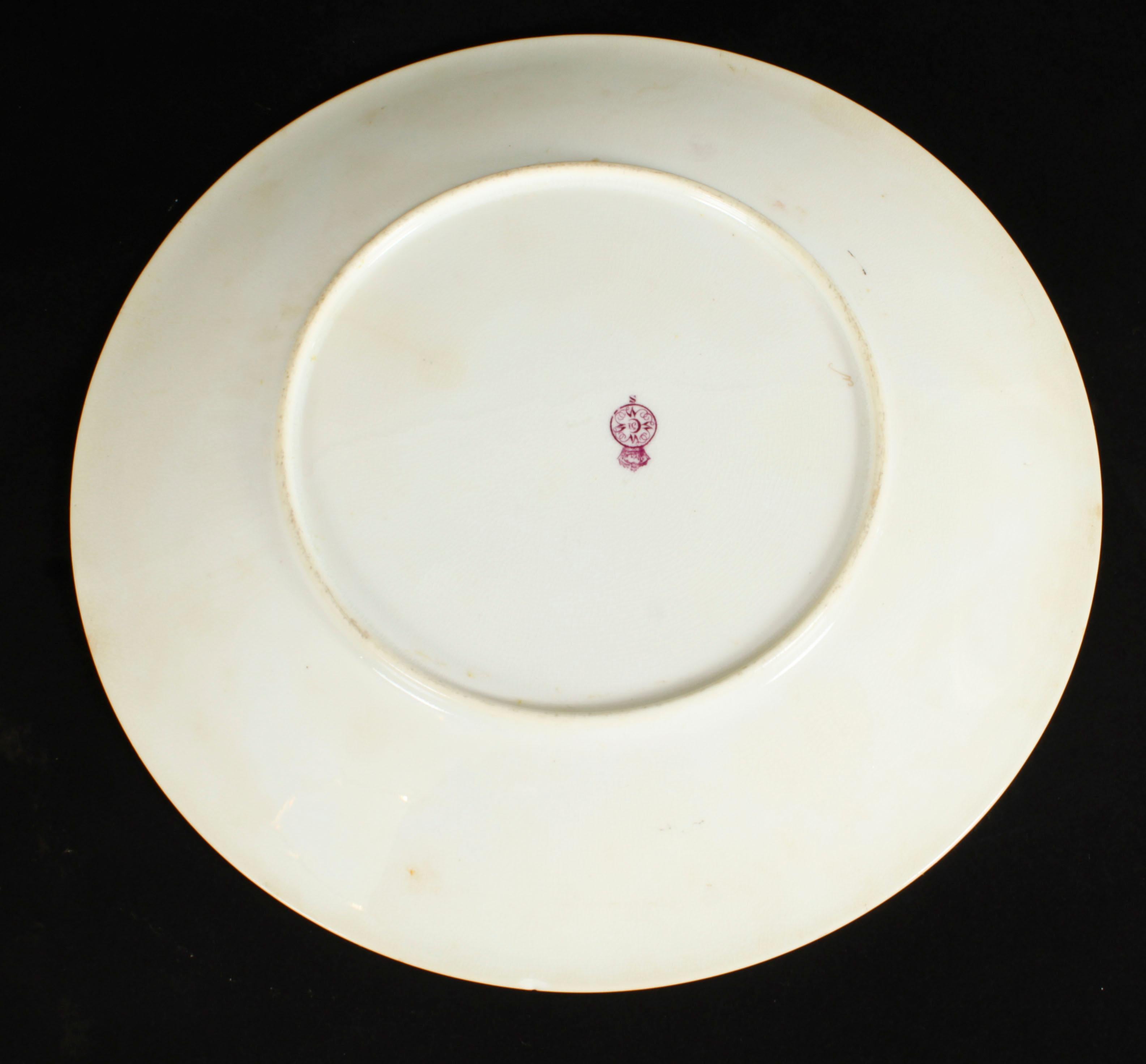 Antique Aesthetic Movement Porcelain Cabinet Plate Minton, 19th C 2