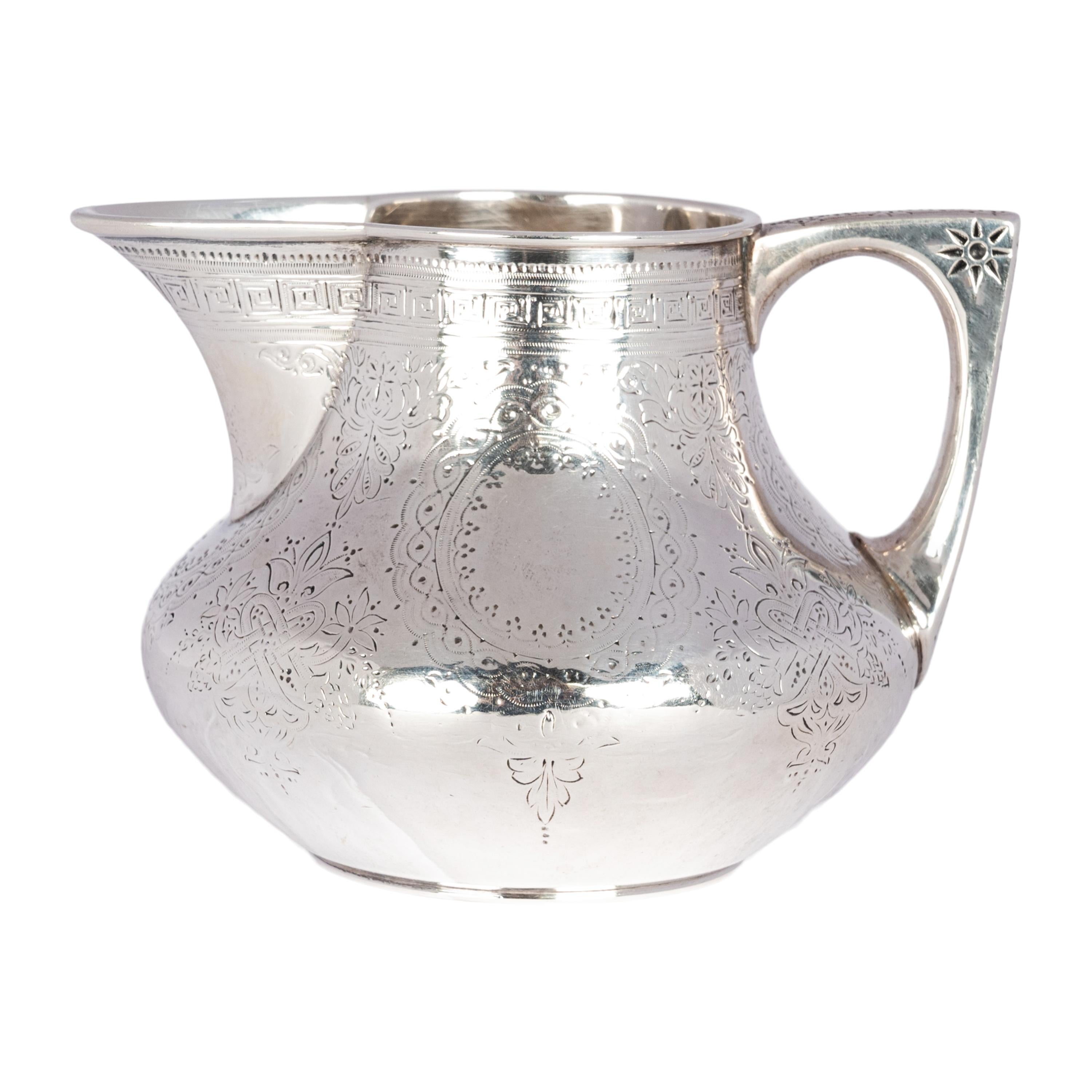 Antique Aesthetic Movement Sterling Silver Tea Set Barnard Brothers London 1878 For Sale 8