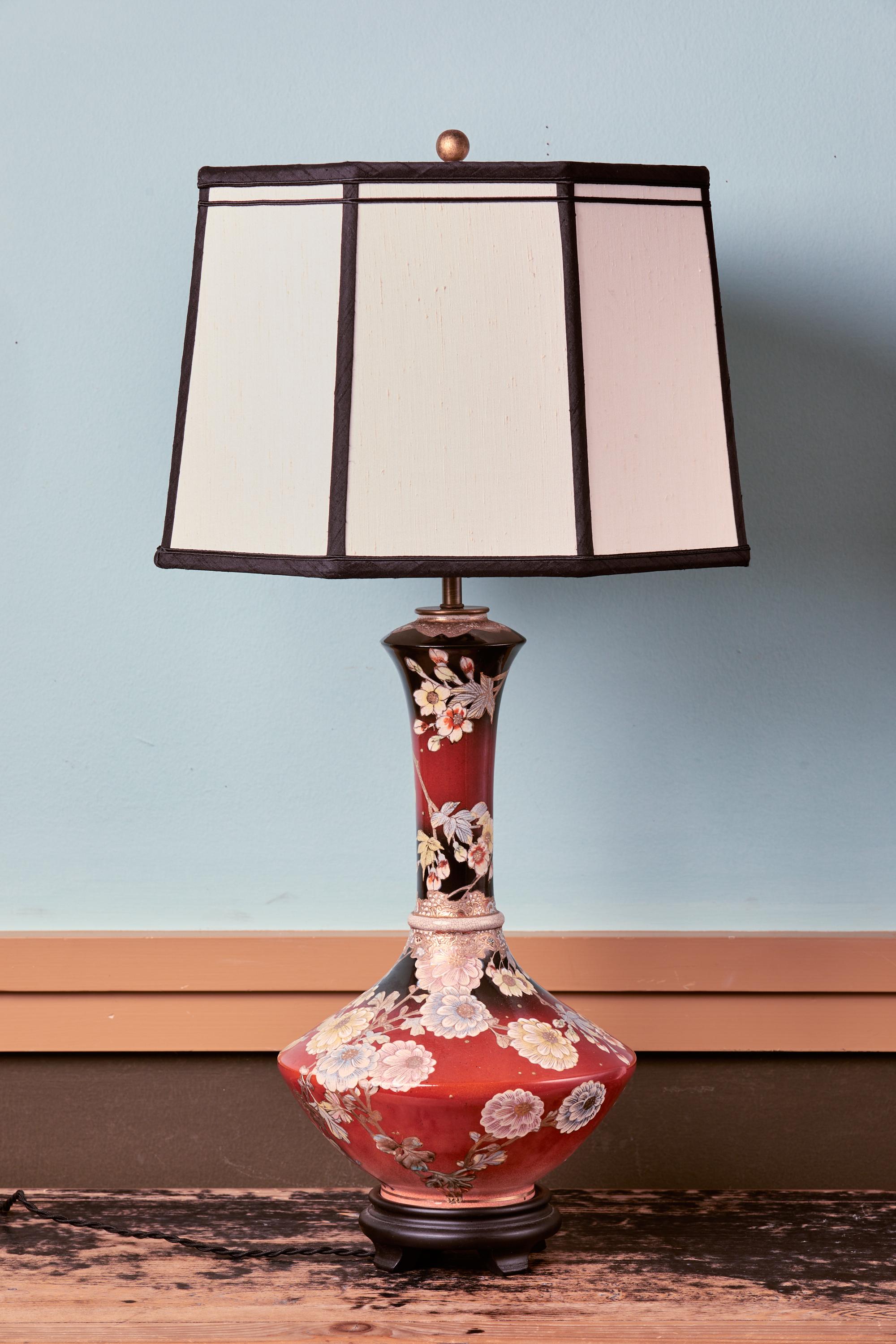 Antike Aesthetic Movement Tischlampe im Japonisme-Stil (Ästhetizismus) im Angebot