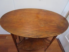 Antique Aesthetic Movement Tiger Maple Occasional Table English, 19th Century