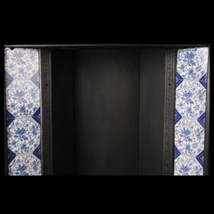 Antique Aesthetic Movement Victorian Tiled Fireplace Insert by Thomas Jeckyll