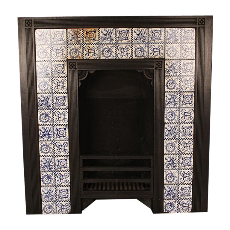 Antique Aesthetic Movement Victorian Tiled Thomas Jeckyll Insert For Sale