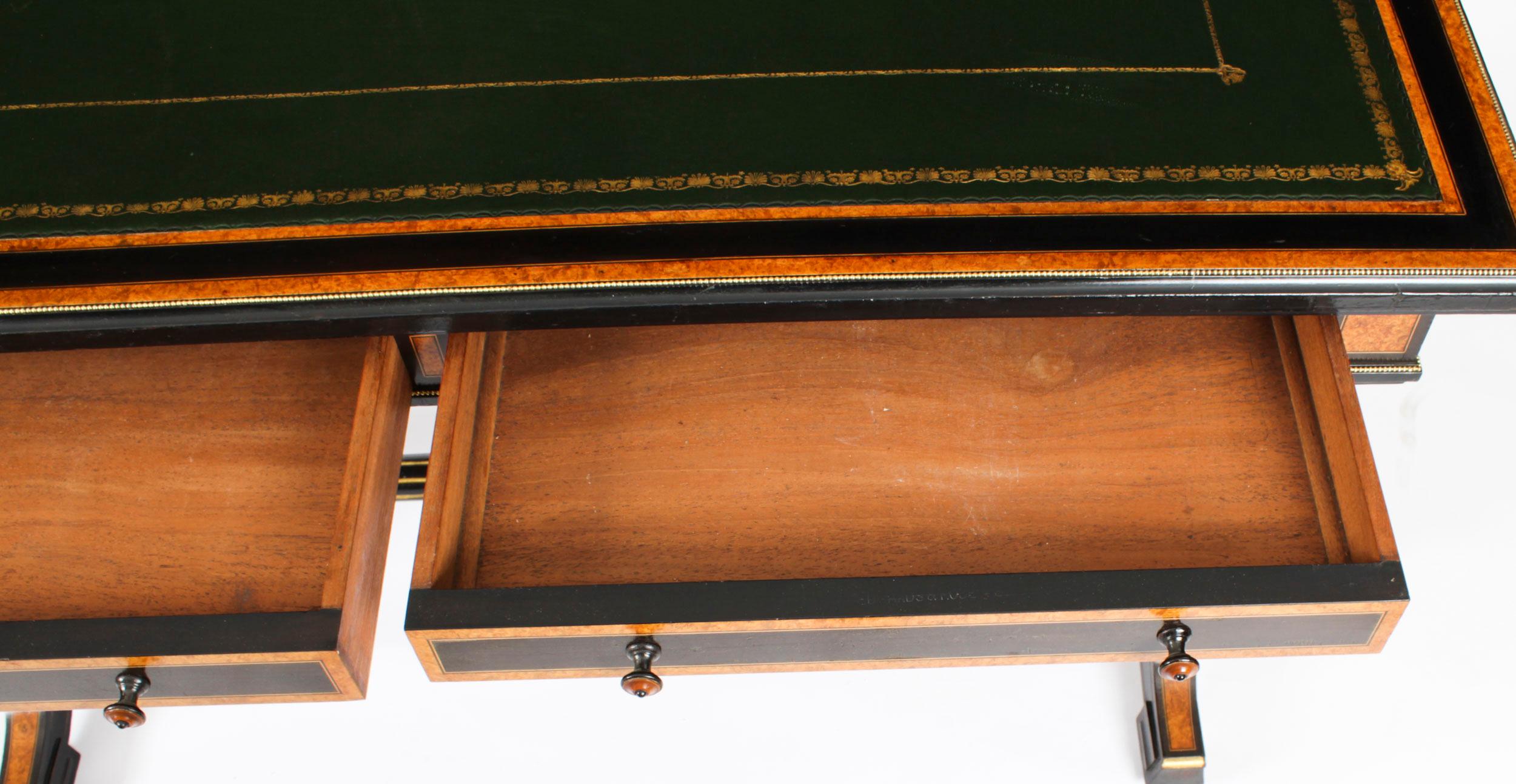 Antique Aesthetic Period Bur Maple Edward & Roberts Writing Table Desk, 19th C For Sale 7