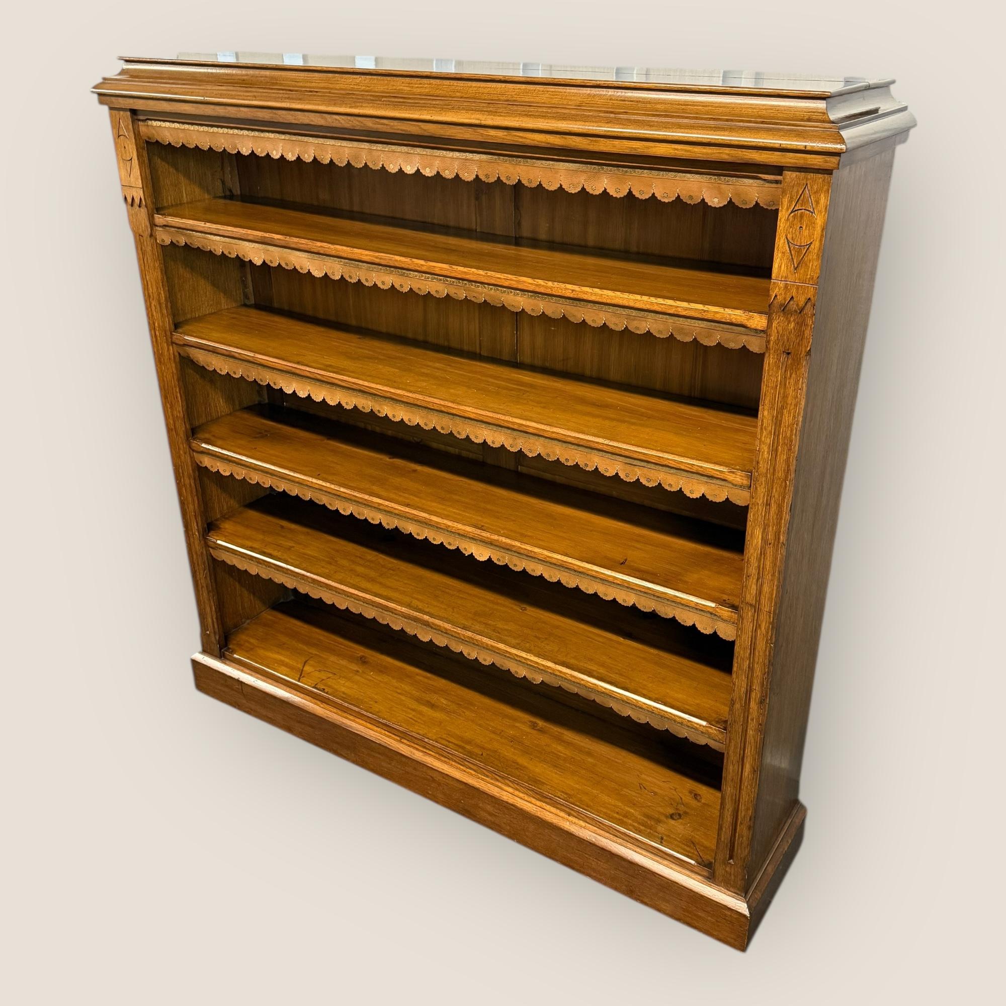 Tardo vittoriano Grande libreria a giorno tardo-vittoriana in Oak Oak in vendita