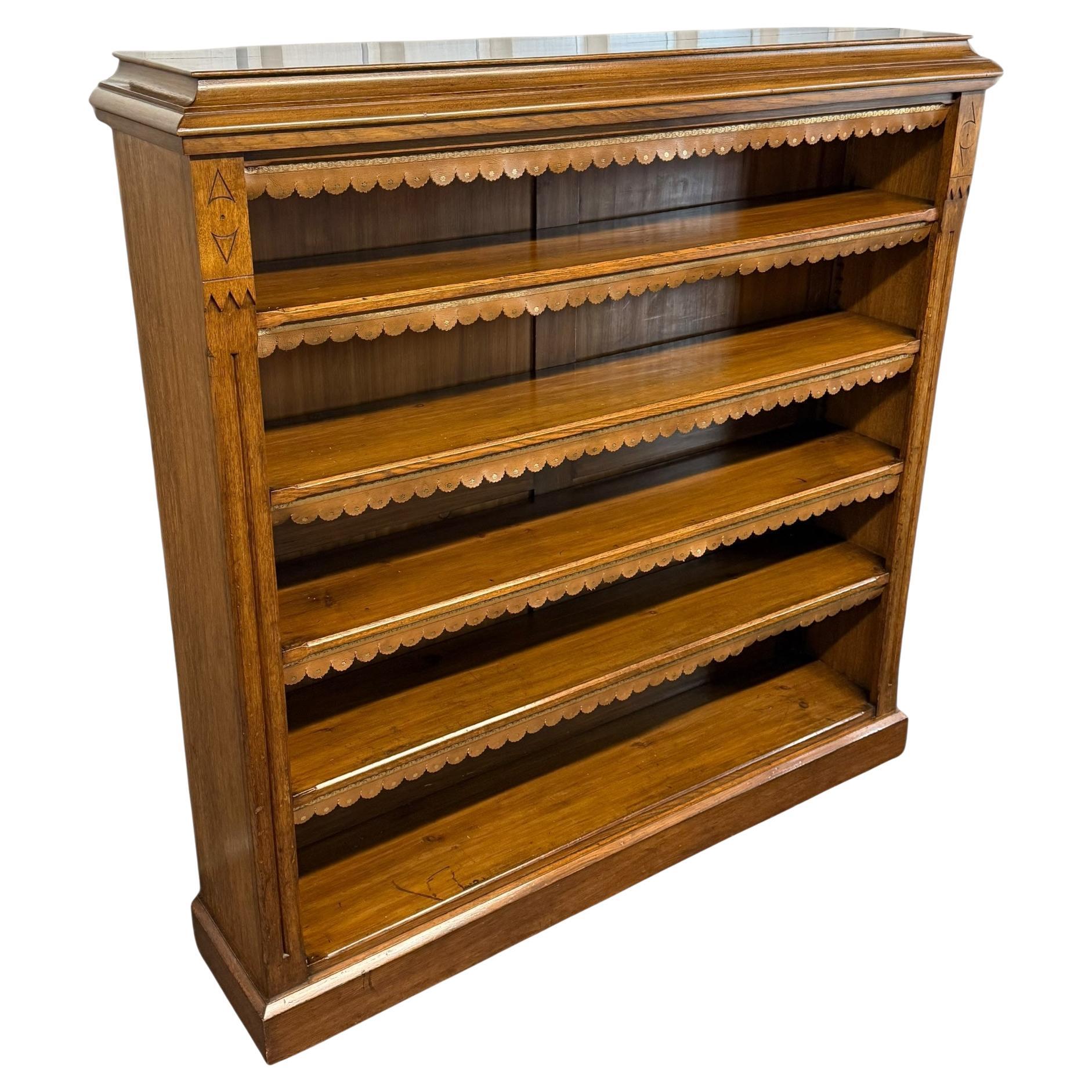 Grande libreria a giorno tardo-vittoriana in Oak Oak