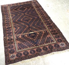 Antique Afghan Adraskhan Baluch Rug With 'Mushwani' Design, Circa 1900/20