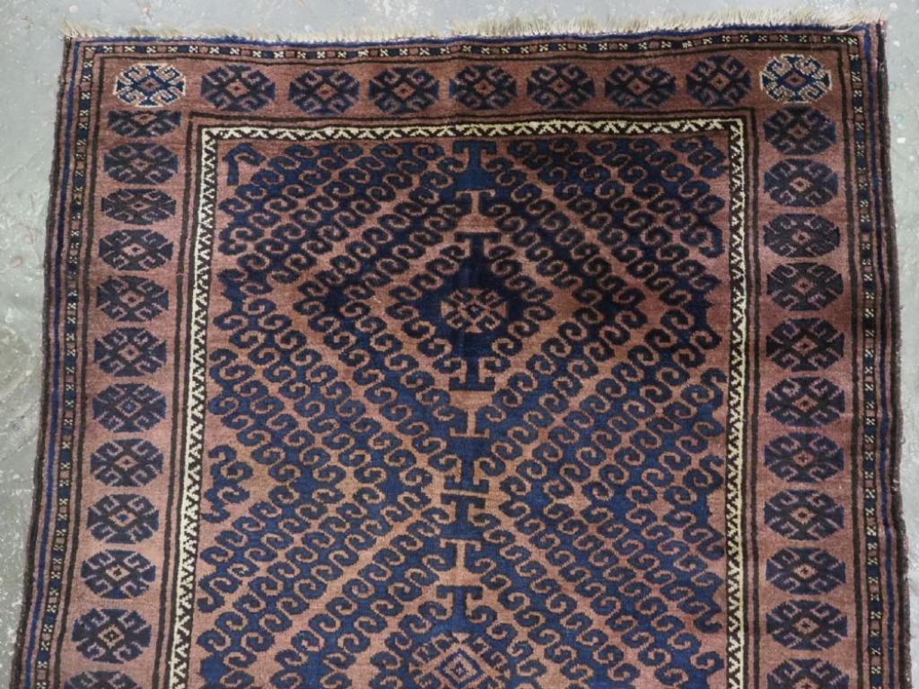 Antique Afghan Adraskhan Baluch Rug With 'Mushwani' Design, Circa 1900/20 In Excellent Condition For Sale In Moreton-In-Marsh, GB
