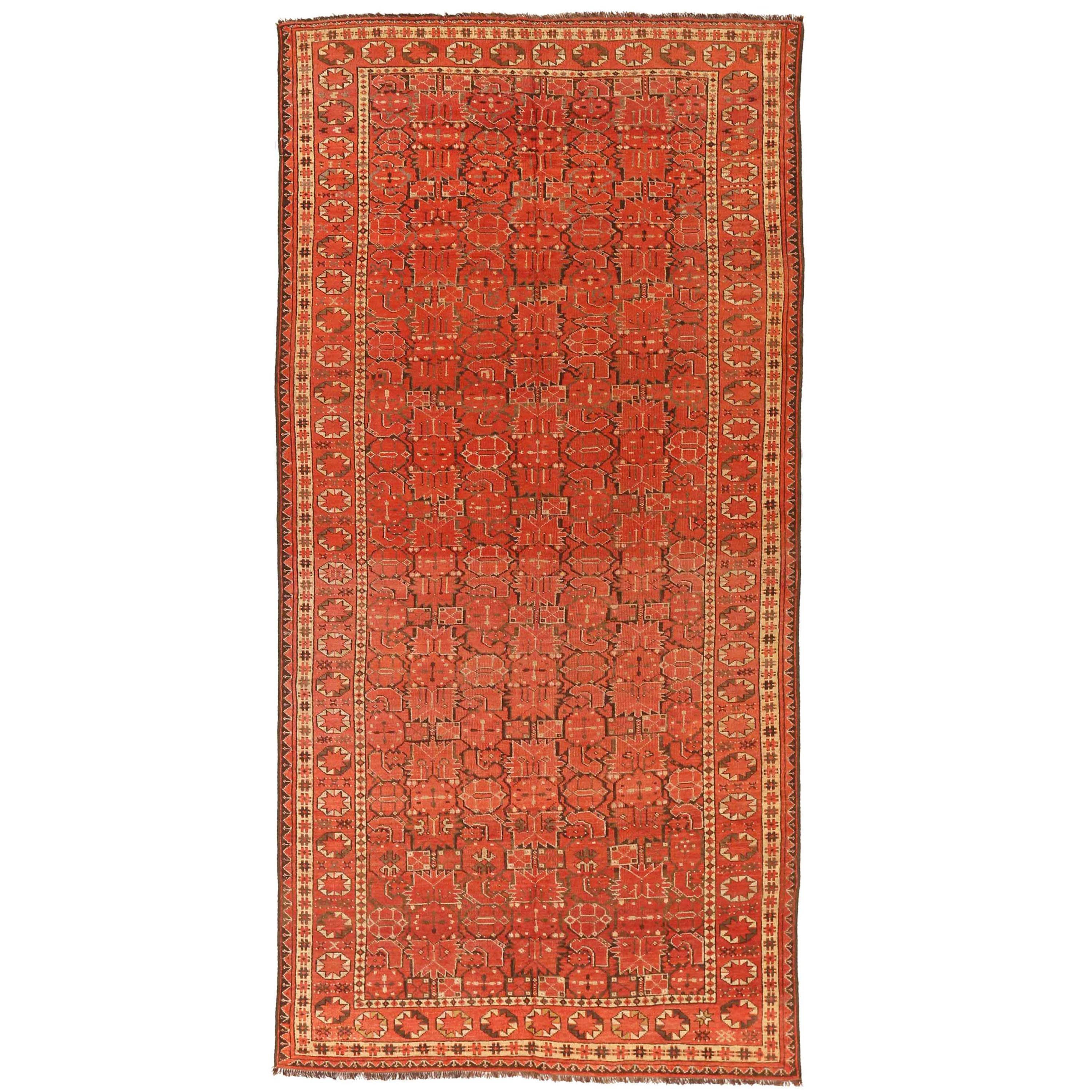 Antique Afghan Area Rug Bashir Design For Sale