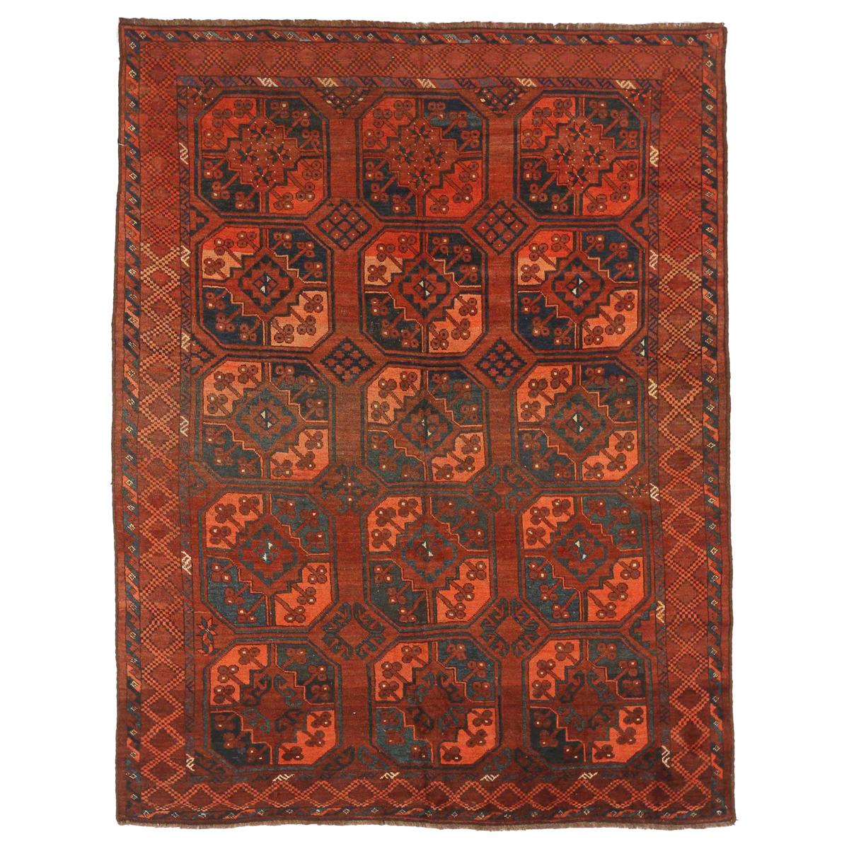 Antique Afghan Area Rug Tekeh Design For Sale