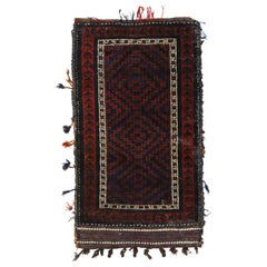 Antique Afghan Baluch Balisht Bag, Nomadic Wall Hanging, Tribal Style Tapestry