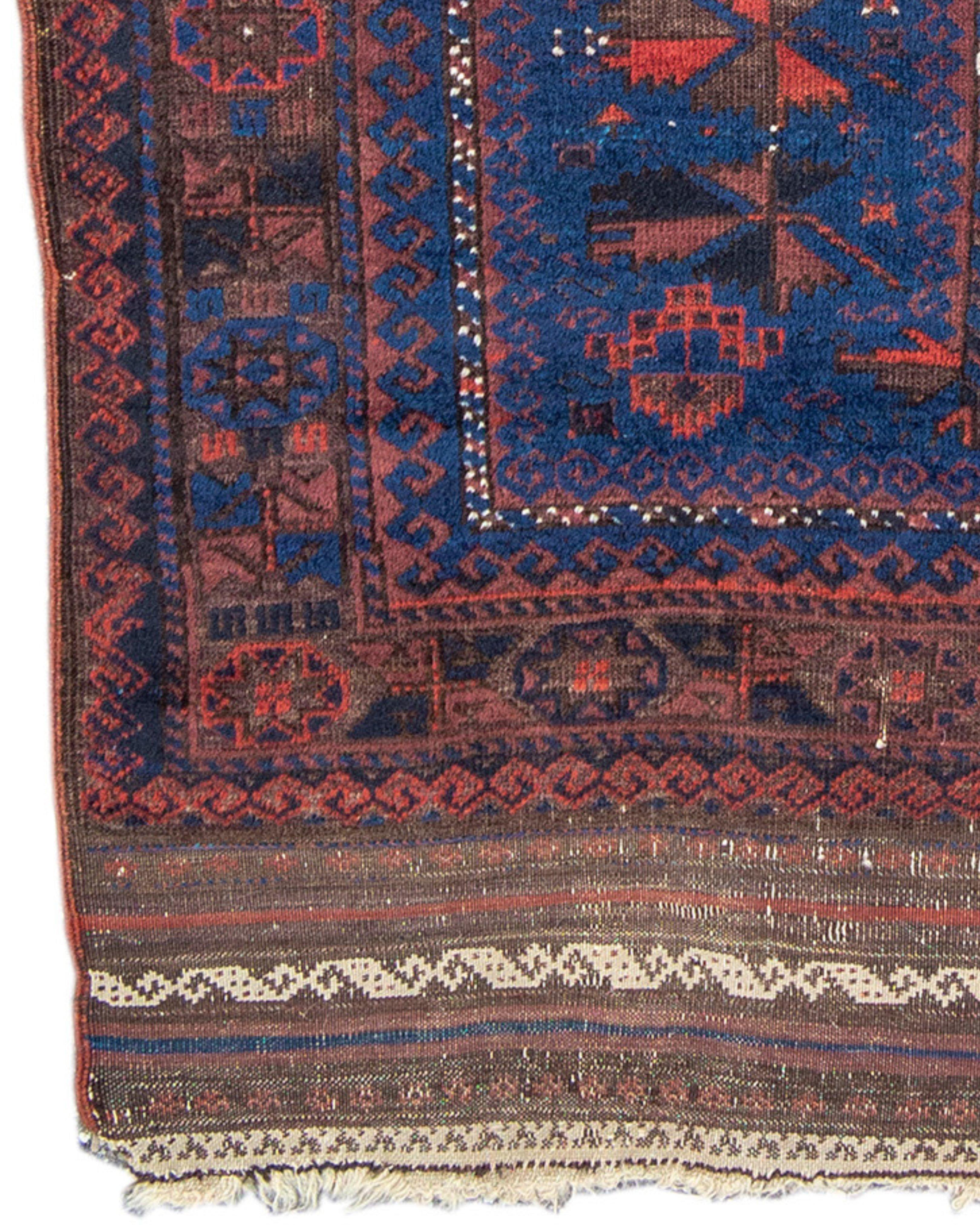 Noué à la main Ancien tapis de prière baloutche afghan, fin du 19e siècle en vente