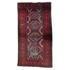 Antique Afghan Baluch Rug, 1920s, Hand-Knotted Wool, 3.1
 x 6
 - 1C1205