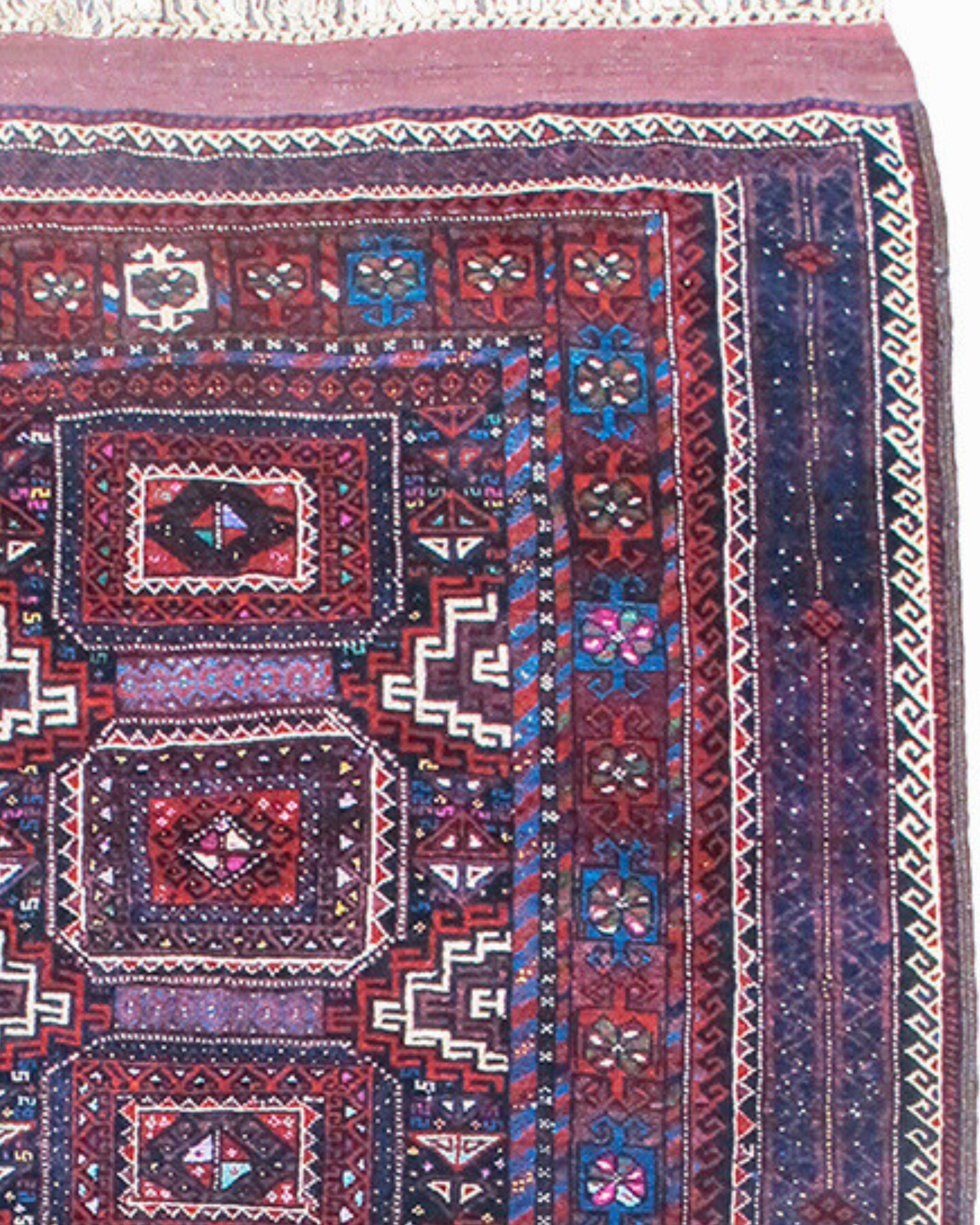 Antique Afghan Baluch Rug, Early 20th Century

Additional Information:
Dimensions: 8'6