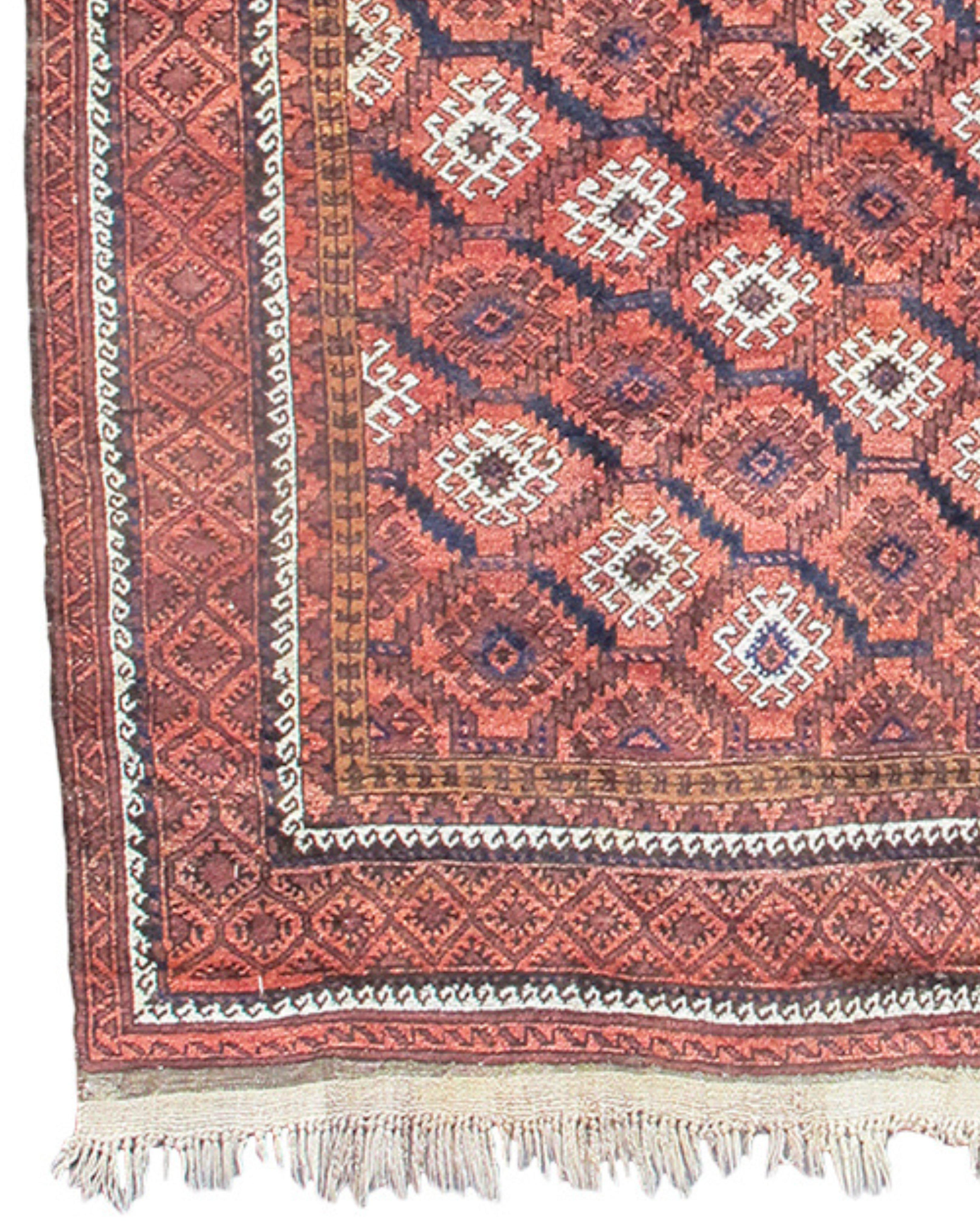 Antique Afghan Baluch Rug, Early 20th Century In Excellent Condition For Sale In San Francisco, CA