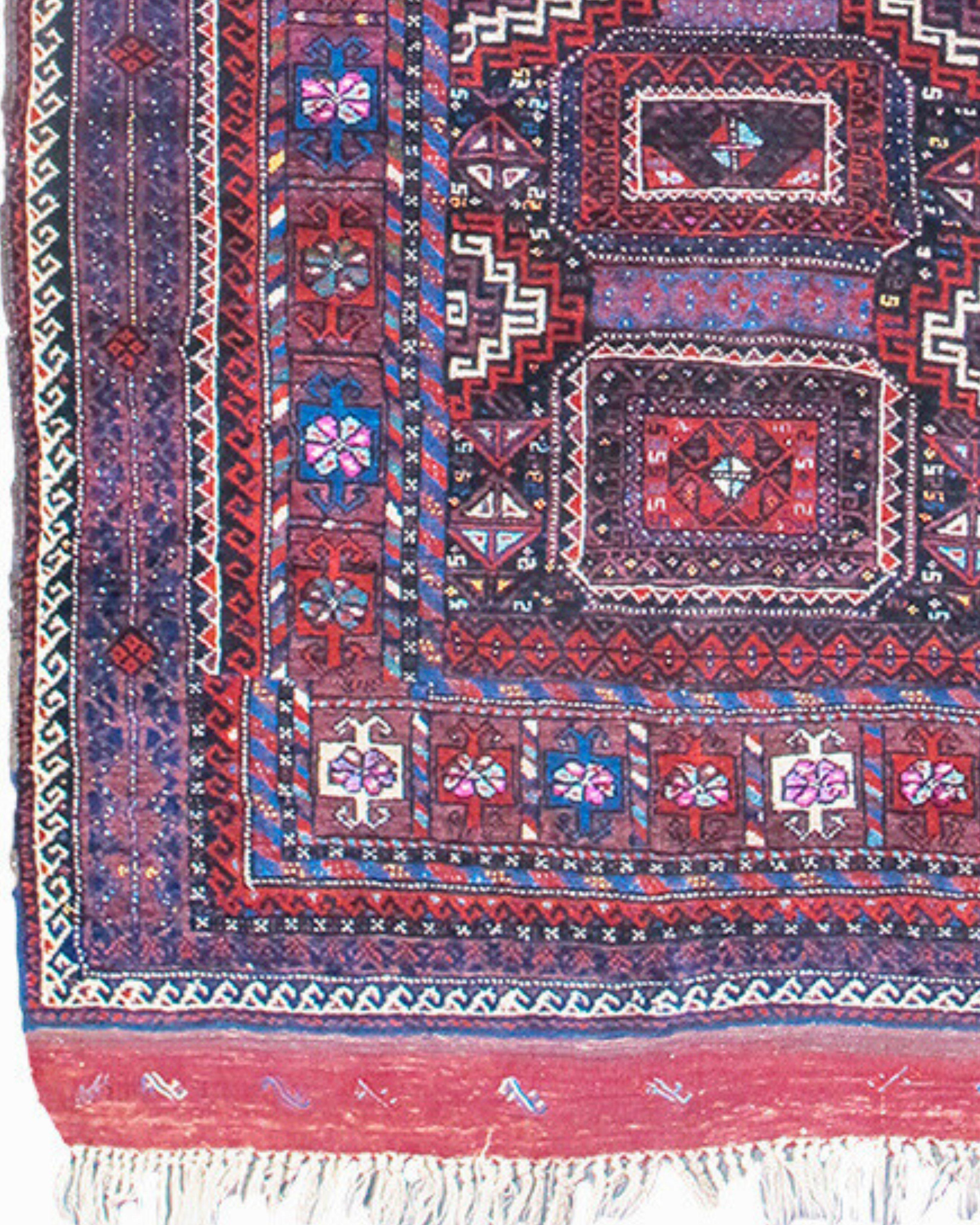 Antique Afghan Baluch Rug, Early 20th Century In Good Condition For Sale In San Francisco, CA