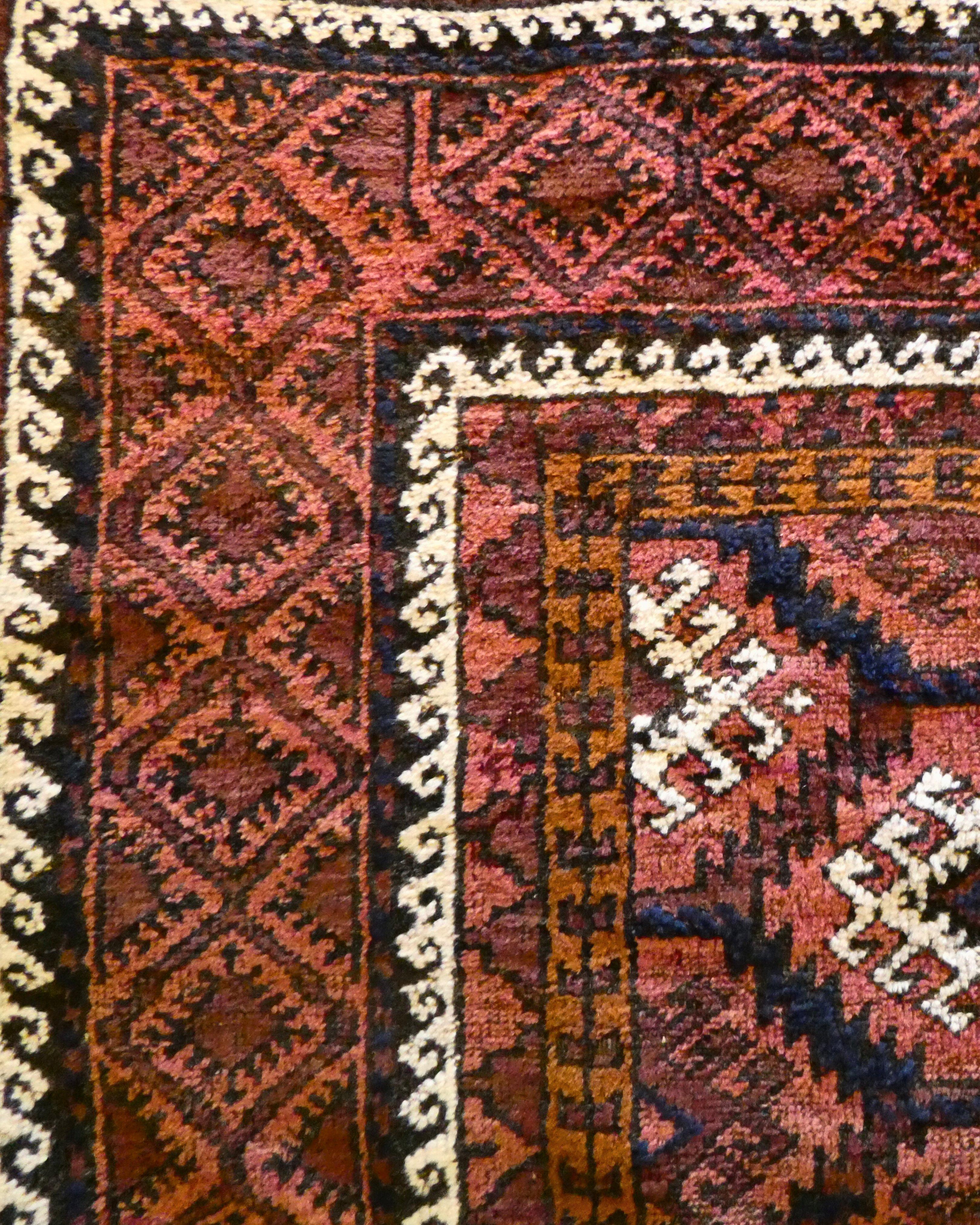 Antique Afghan Baluch Rug, Early 20th Century For Sale 2