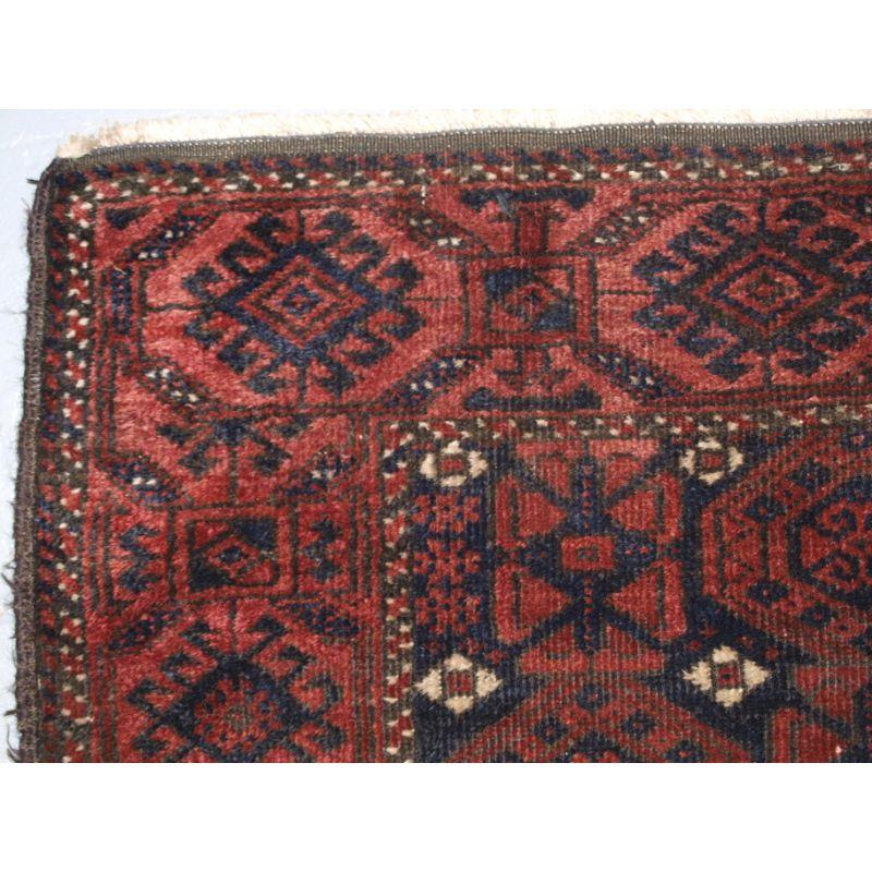 19th Century Antique Afghan Baluch Rug from Western Afghanistan
