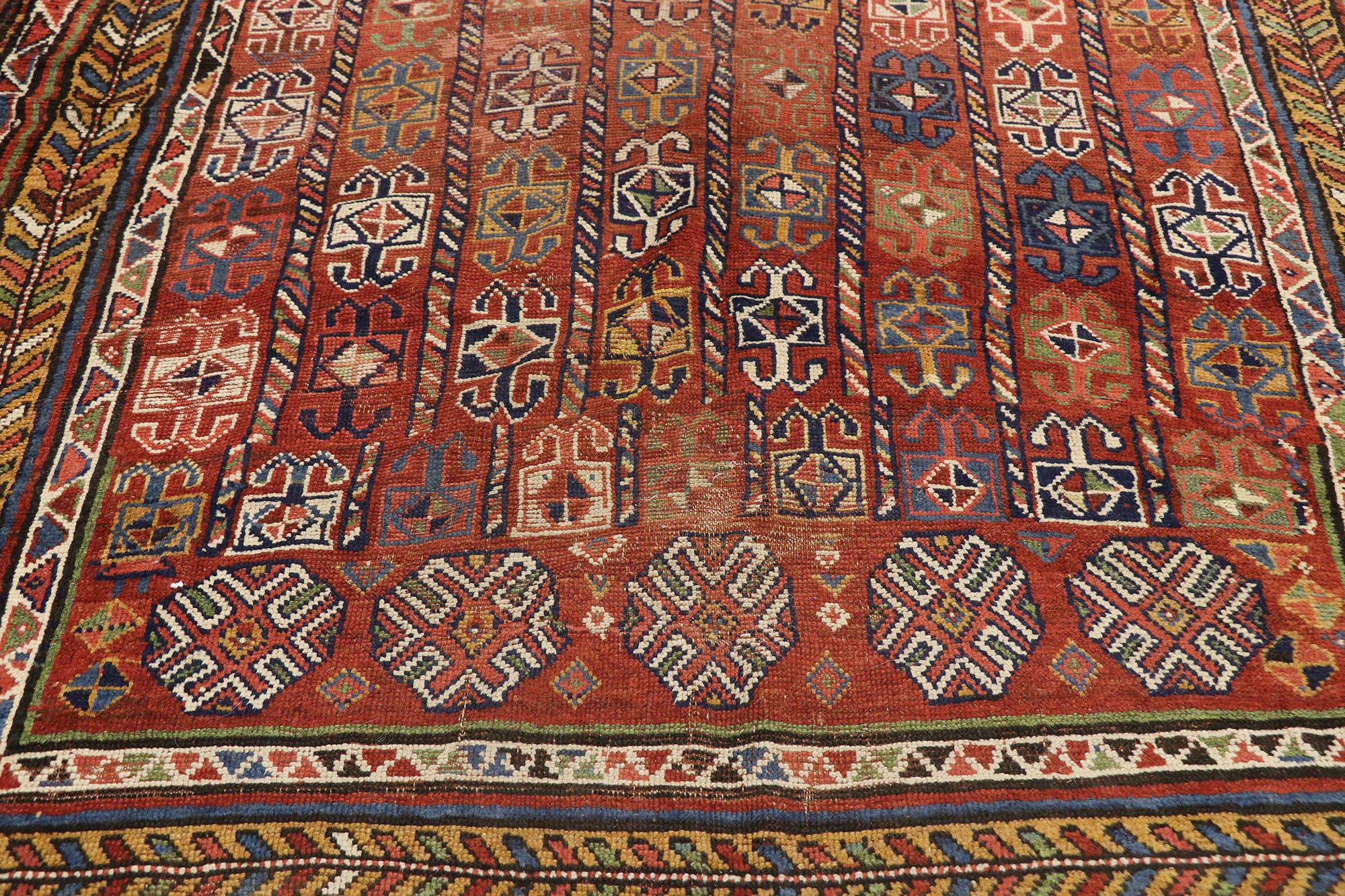 Hand-Knotted Antique Afghan Bashir Carpet For Sale