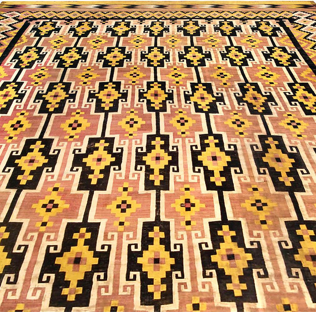 Hand-Knotted Mid-20th Century Afghan Kilim Wool Rug For Sale