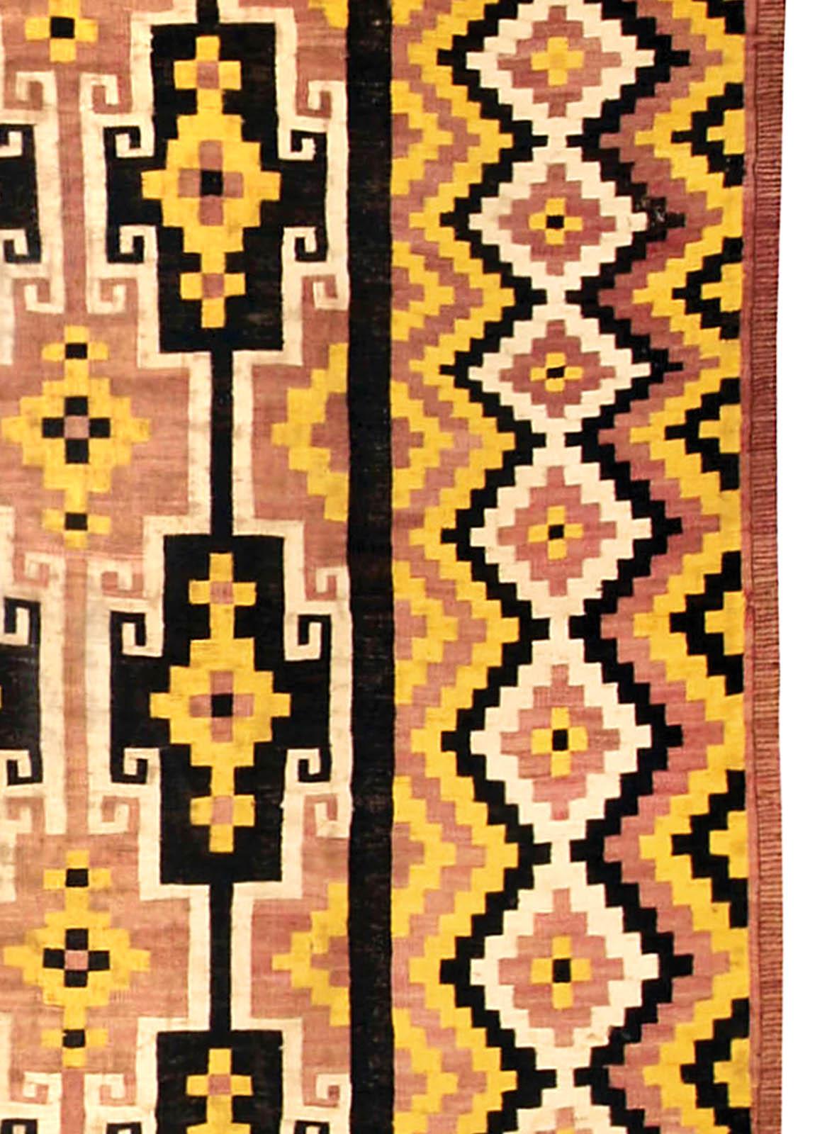 Mid-20th Century Afghan Kilim Wool Rug For Sale 3