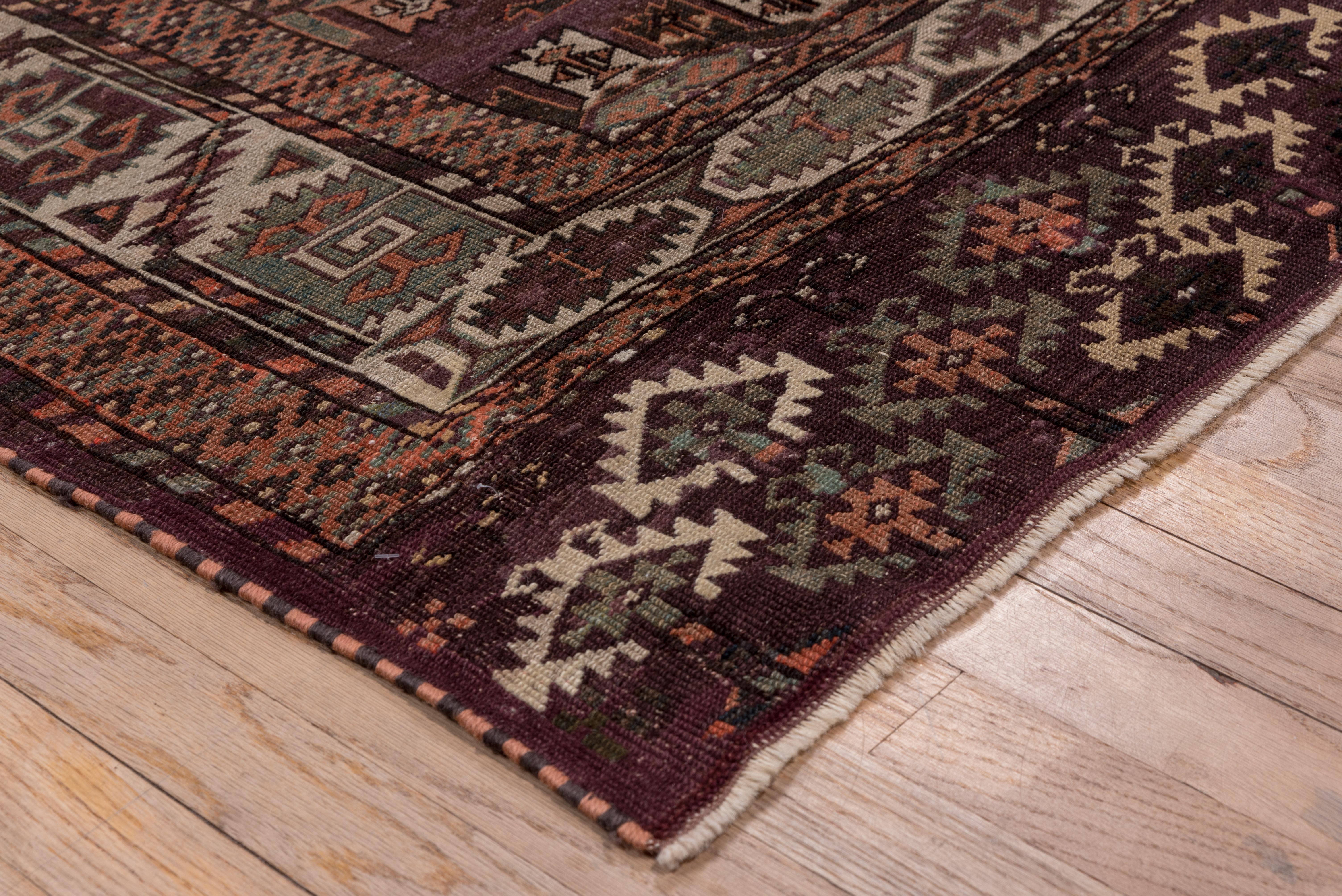 Wool Antique Afghan Carpet, Late 19th Century, circa 1890s